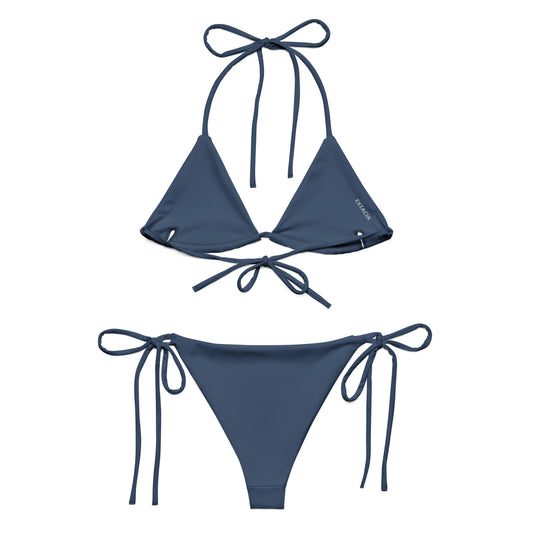 extaciafrance - extacia - Bikini deux pièces, recyclé pour femme – Bleu Cello – Eco-responsable, confortable séchage rapide 2