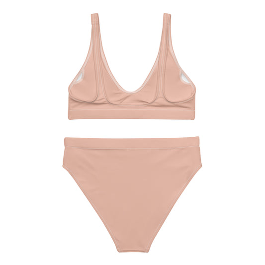 extaciafrance - extacia - Bikini deux pièces, recyclé pour femme – rose saumon – Eco-responsable, haut brassière & bas taille haute 1