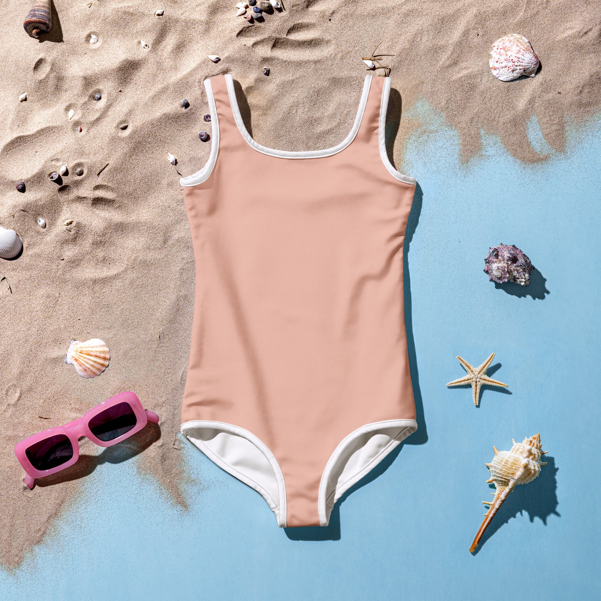 extaciafrance - extacia - Maillot de bain 1 pièce pour petite fille – Rose Saumon – Confort, maintien & séchage rapide 6
