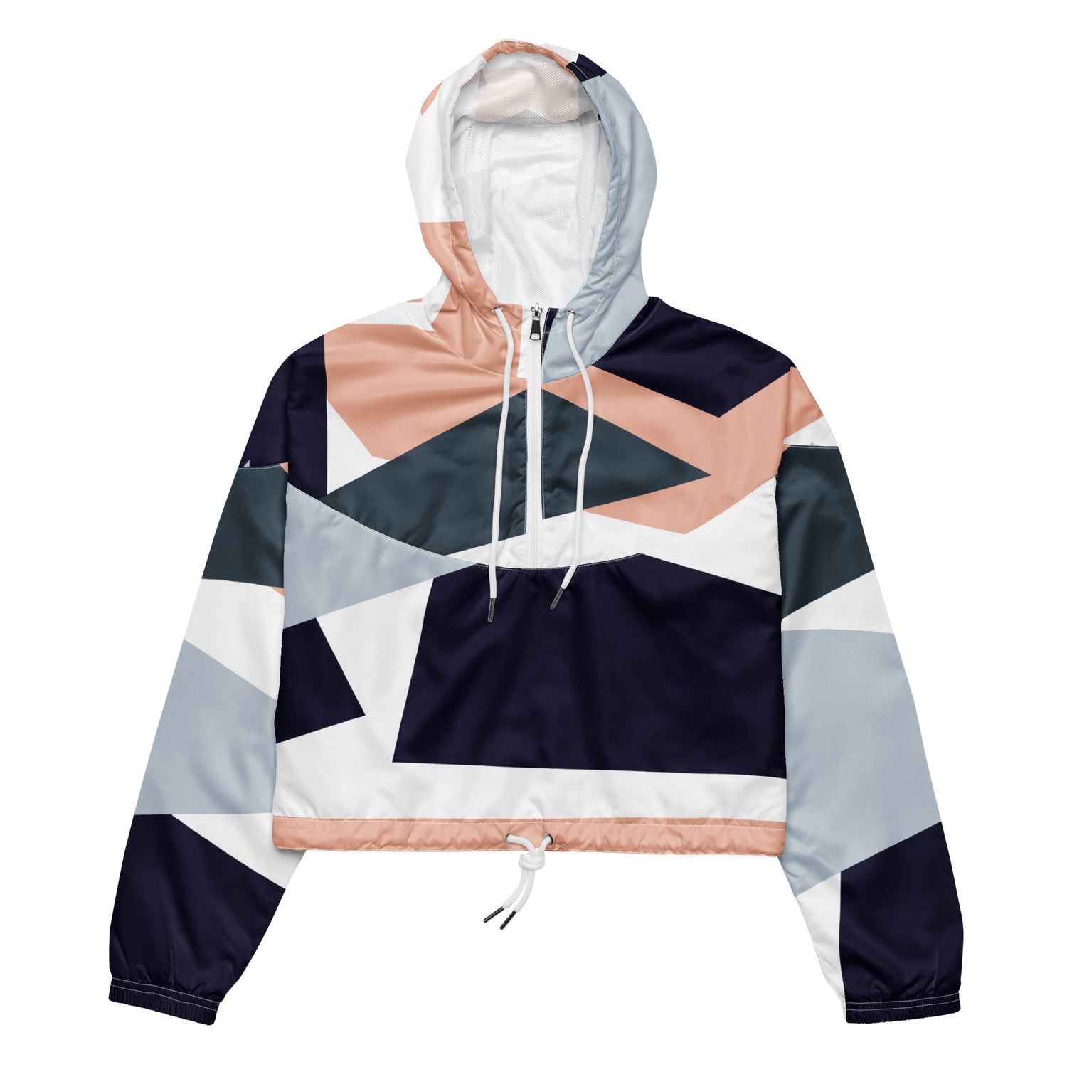 extaciafrance - extacia - Veste coupe-vent pour femme courte – Géométrie & Couleurs – Crop top imperméable et respirant – Graphique 1 