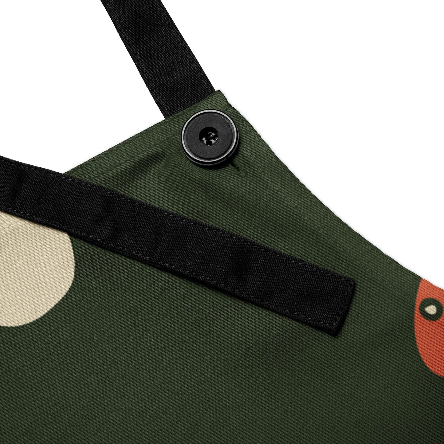 Tablier Minimaliste - Accessoire Unisex et Personnalisable – Poches pratiques – Cuisine, Jardin, Atelier, BBQ, Cadeau - Design Champignons