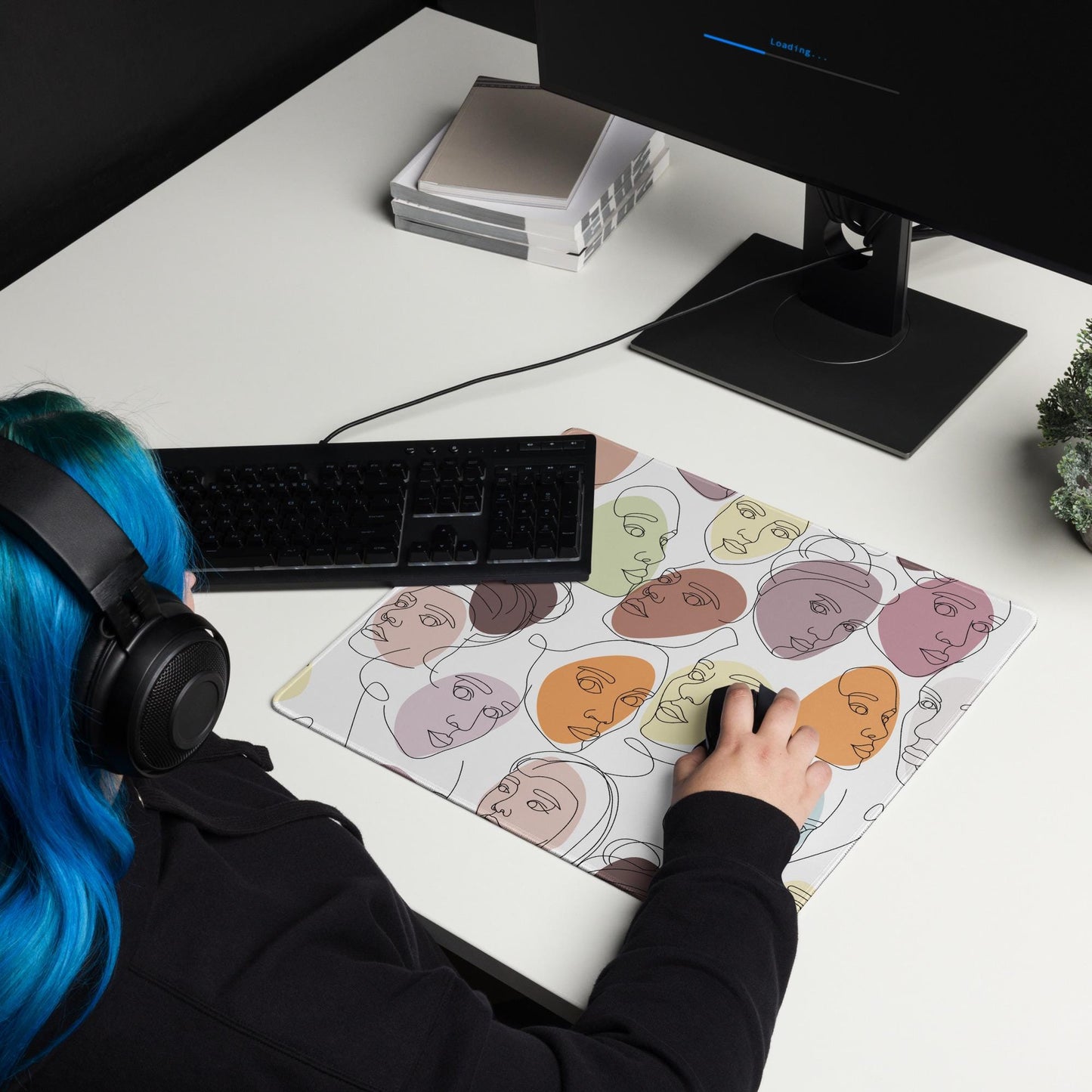 Tapis de Souris Gaming XXL - design minimaliste - surface lisse, base antidérapante, grand format, confortable, durable - Accessoire bureau