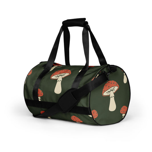 Sac de sport - Sac de Voyage – Léger, Résistant et Spacieux, Idéal pour Gym, Weekends ou Voyages - cadeau - Design Minimaliste Champignons