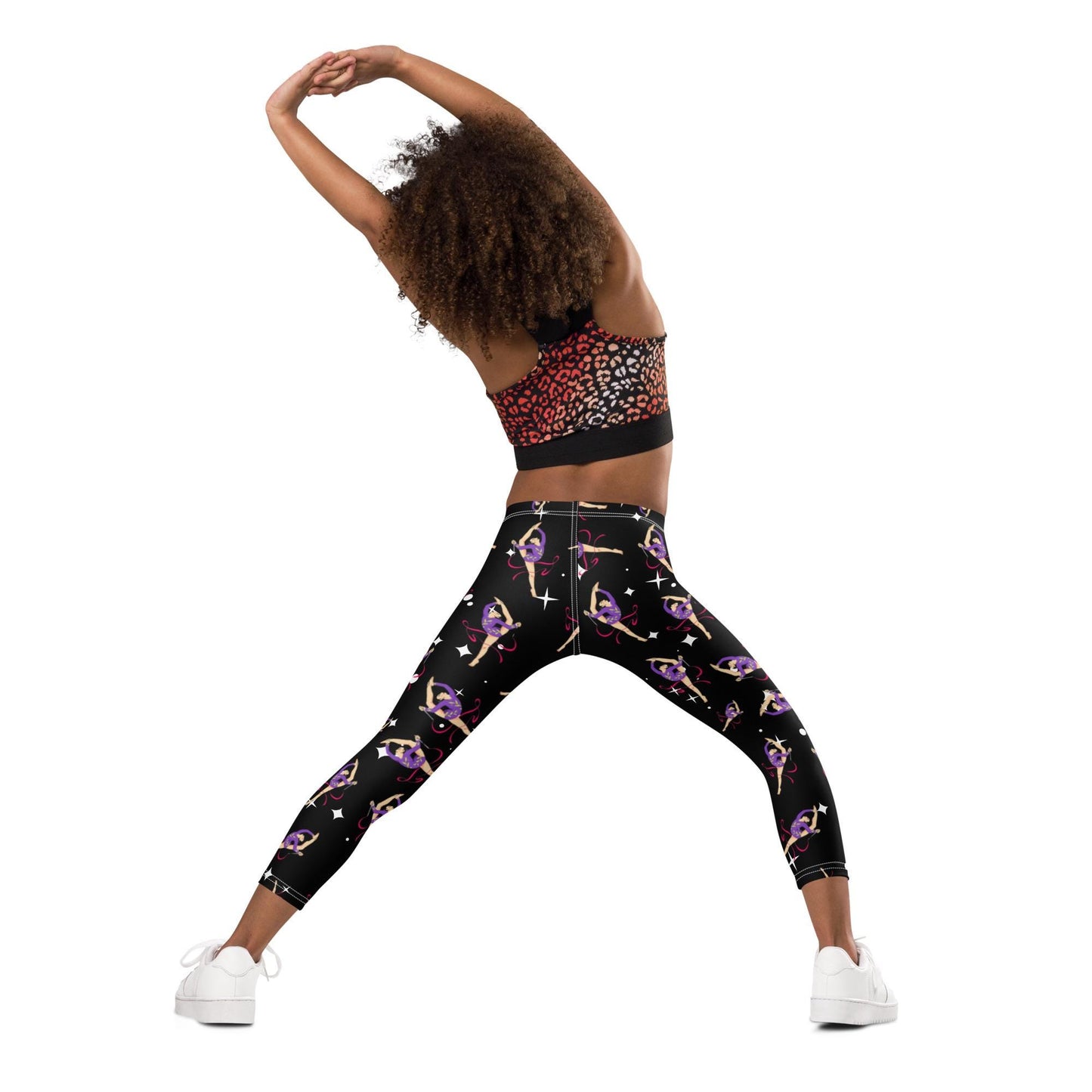Leggings Bébé et Petite Fille  - Confortable, Doux et Extensible - quotidien, sport, urbain, école, cadeau – Design Danseuse Gymnaste