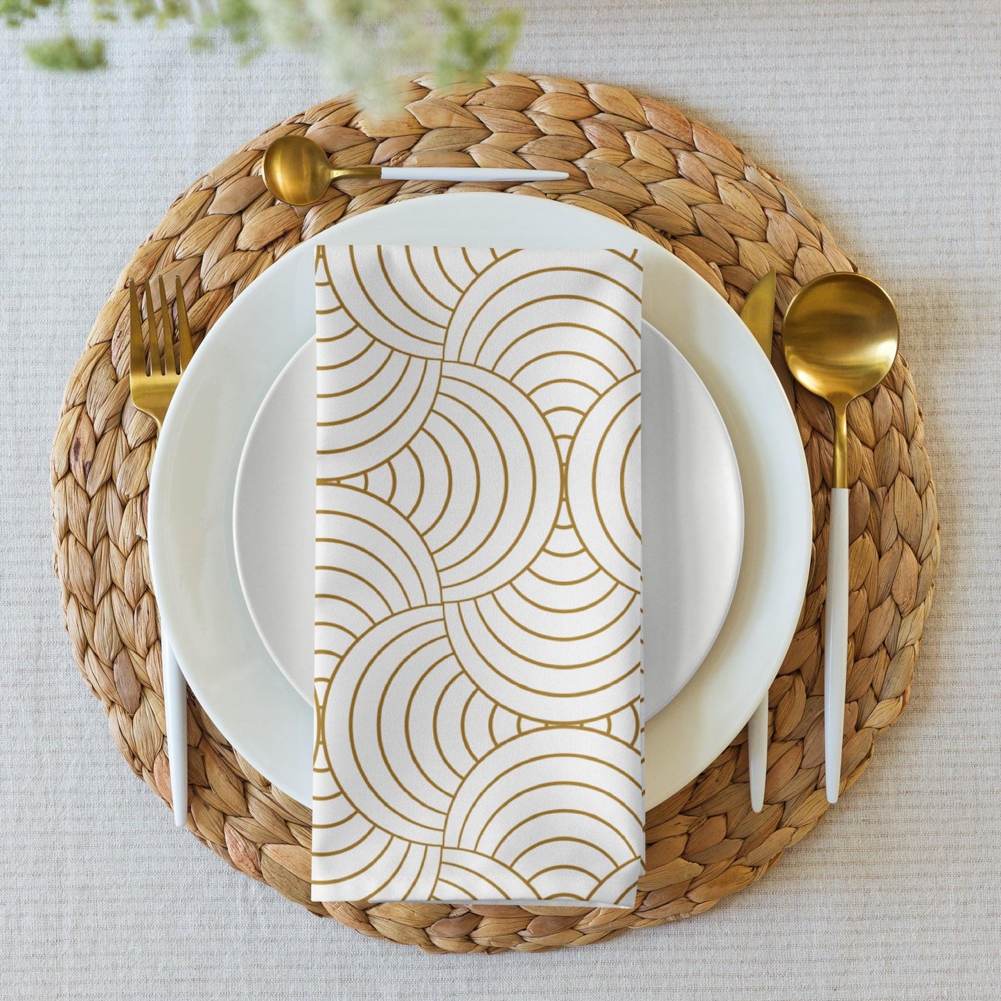Lot de 4 Serviettes de Table en Tissu – Carrées, Lavables en Machine, Résistantes et Réutilisables - Design, Élégants, Décoration de Table