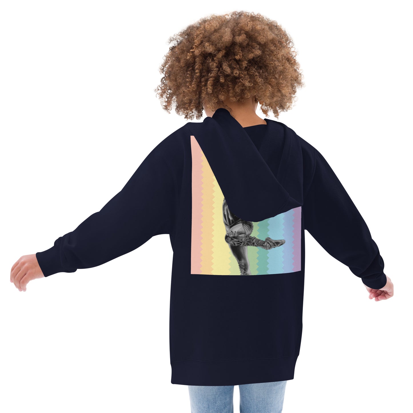 Sweat à capuche pour petite fille – Arc-en-ciel – Coton-mélange, motif imprimé, pull chaud & doux – Motif Gymnaste Danseuse