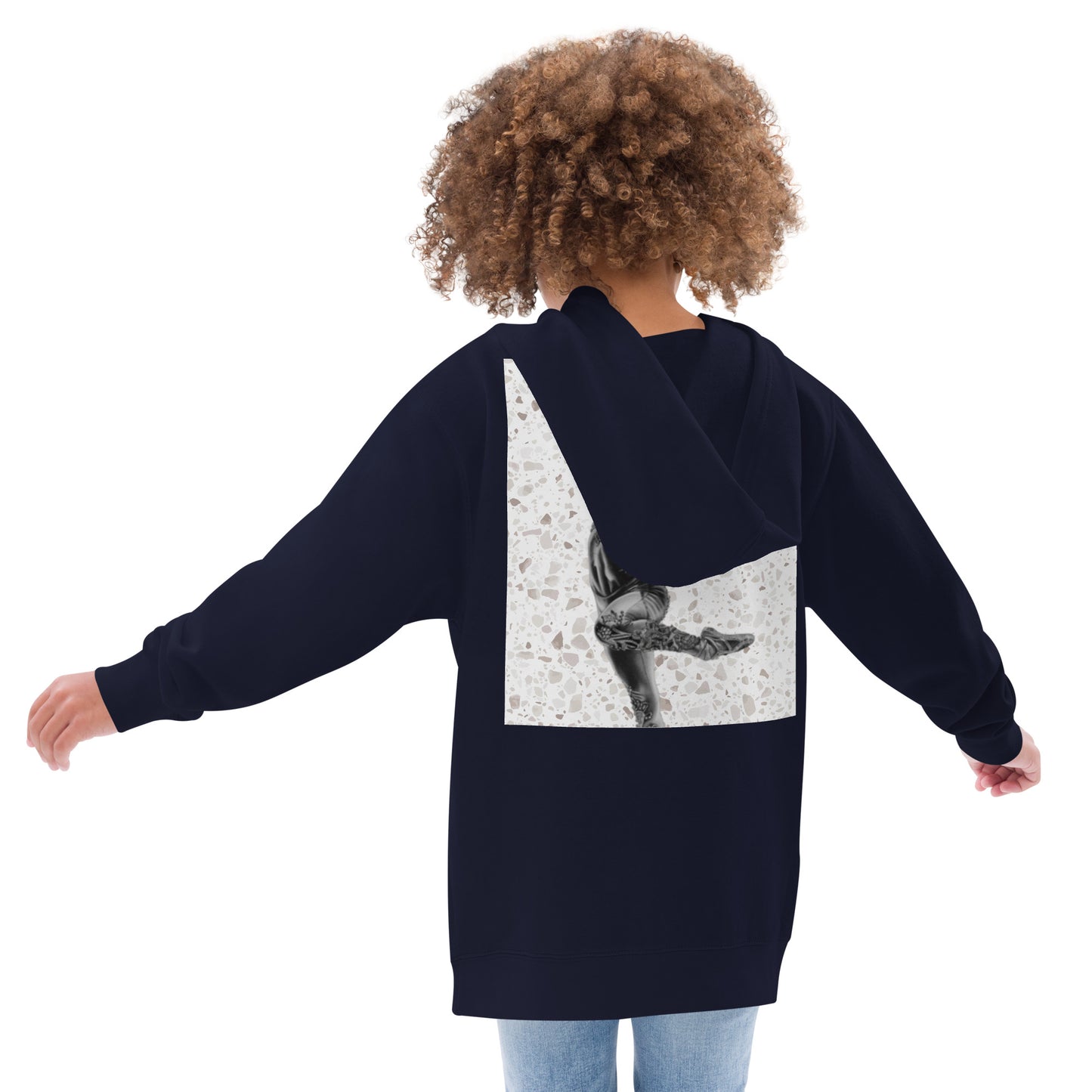 Sweat à capuche pour petite fille & ado – Granite – Coton-mélange, pull chaud & doux – Motif Gymnaste Danseuse