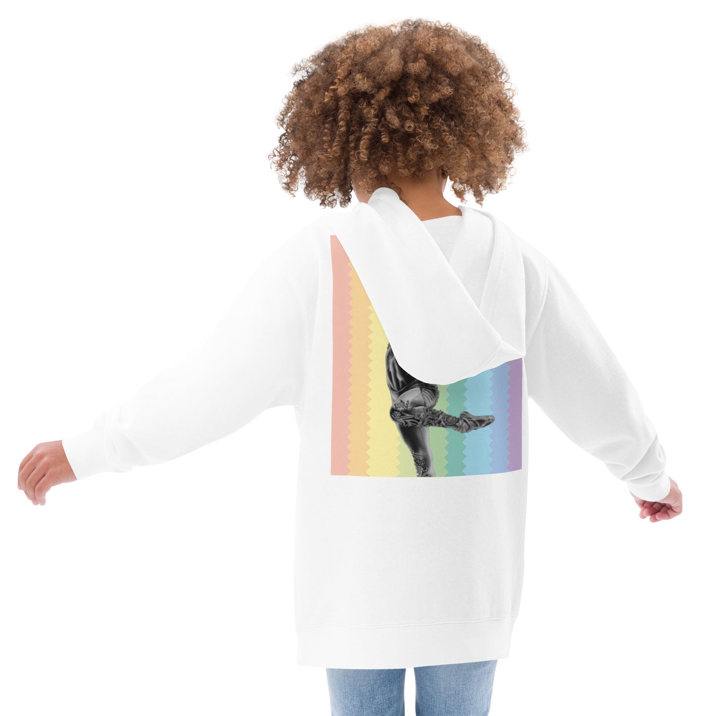 Sweat à capuche pour petite fille – Arc-en-ciel – Coton-mélange, motif imprimé, pull chaud & doux – Motif Gymnaste Danseuse