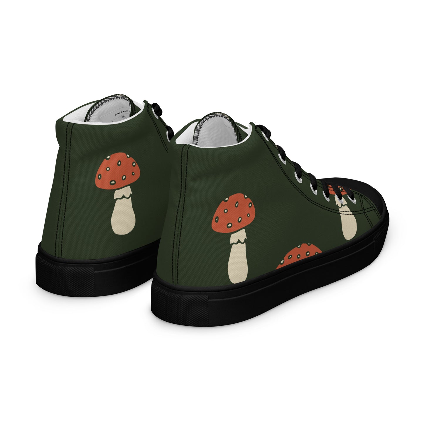 Baskets montantes en toile homme - Vert, imprimé – À lacets, légères et confortables – Minimaliste