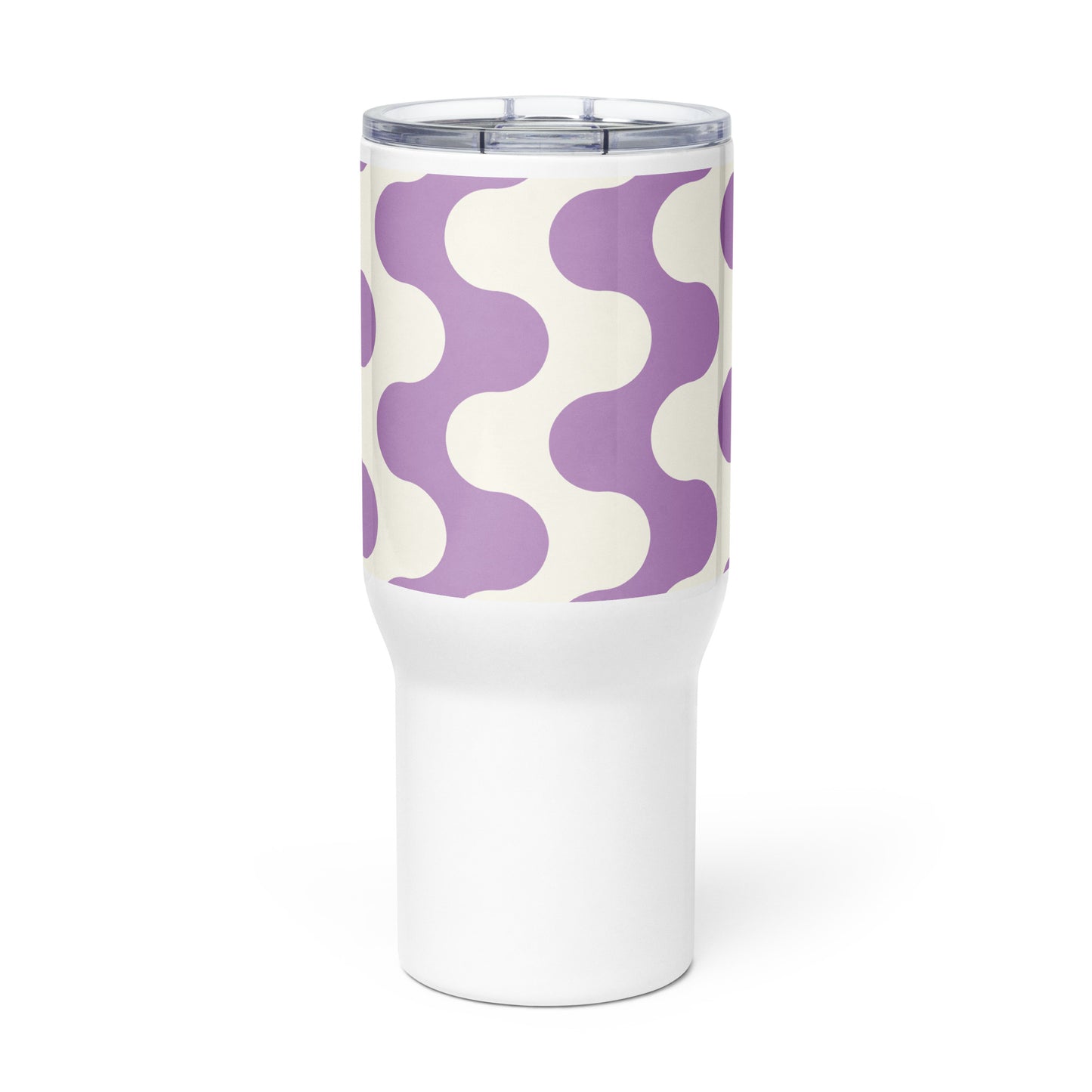 Mug isotherme inox – Blanc & Violet – 25 & 40 oz – Anse intégrée & double-paroi durable - Graphique