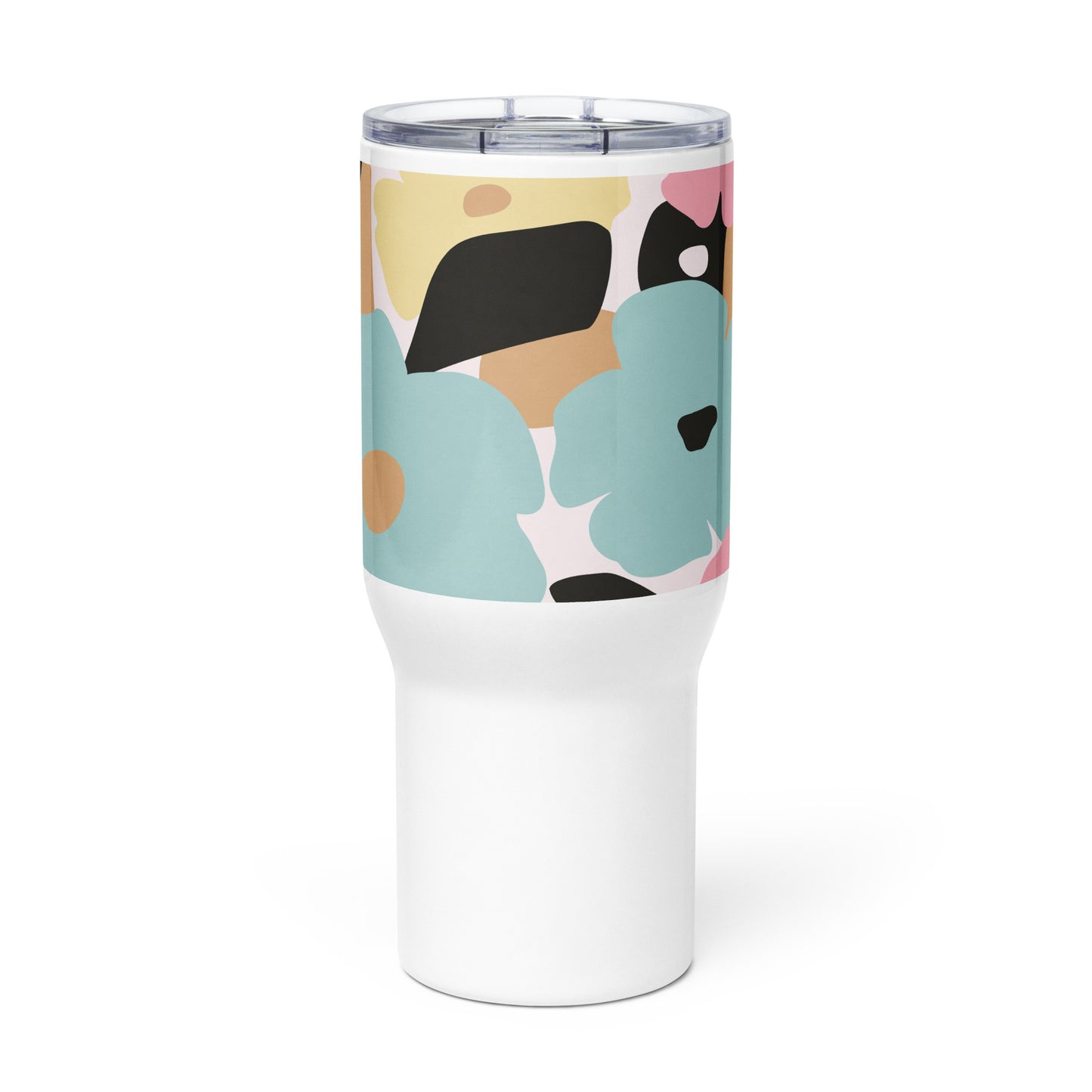 Mug isotherme inox – Fleuri, Pastel – 25 & 40 oz – Anse intégrée & double-paroi durable - Minimaliste