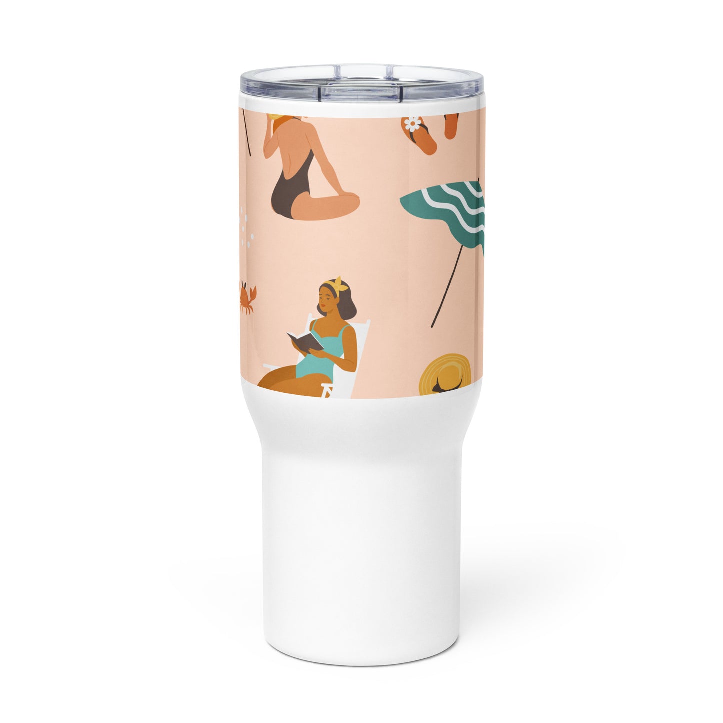 Mug isotherme inox – Saumon – 25 & 40 oz – Anse intégrée & double-paroi durable – Femmes du Monde