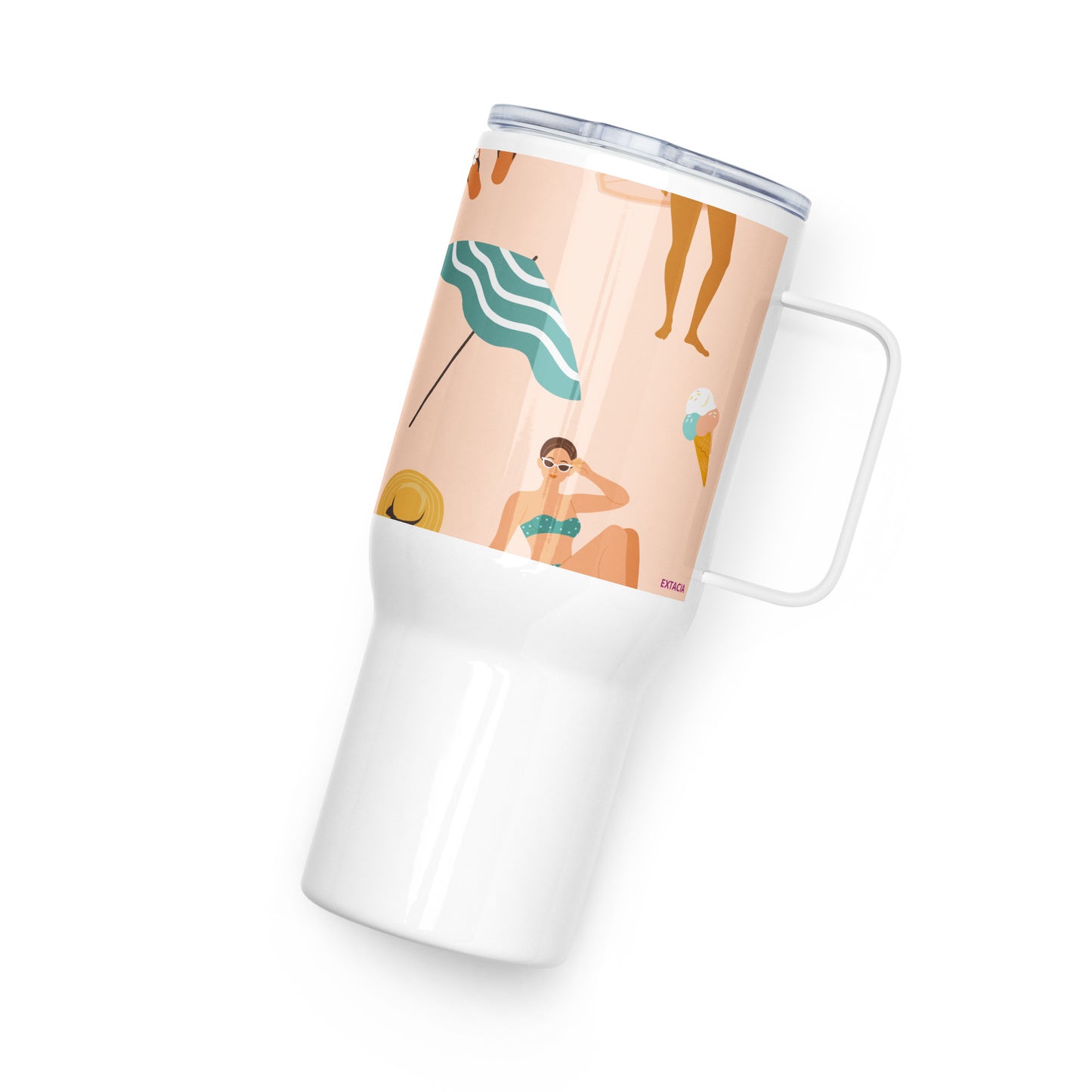 Mug isotherme inox – Saumon – 25 & 40 oz – Anse intégrée & double-paroi durable – Femmes du Monde