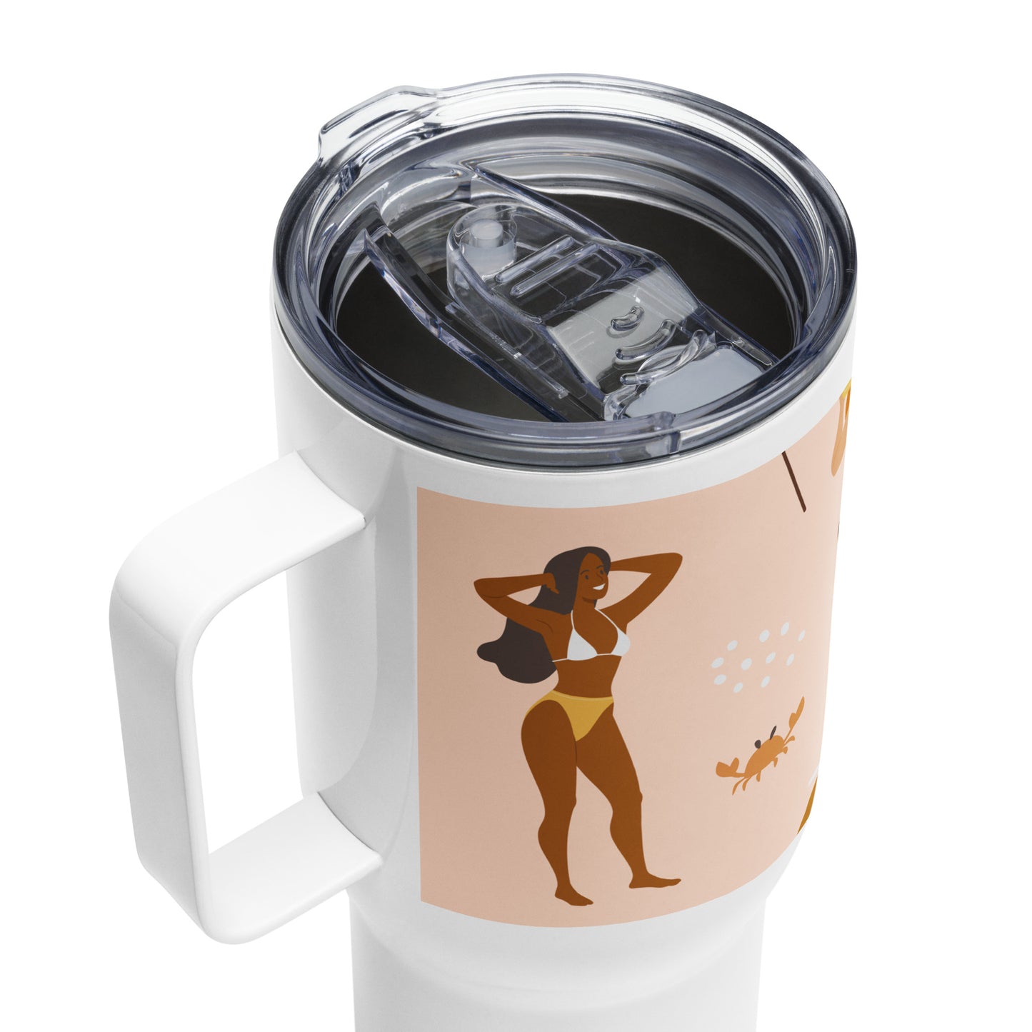 Mug isotherme inox – Saumon – 25 & 40 oz – Anse intégrée & double-paroi durable – Femmes du Monde