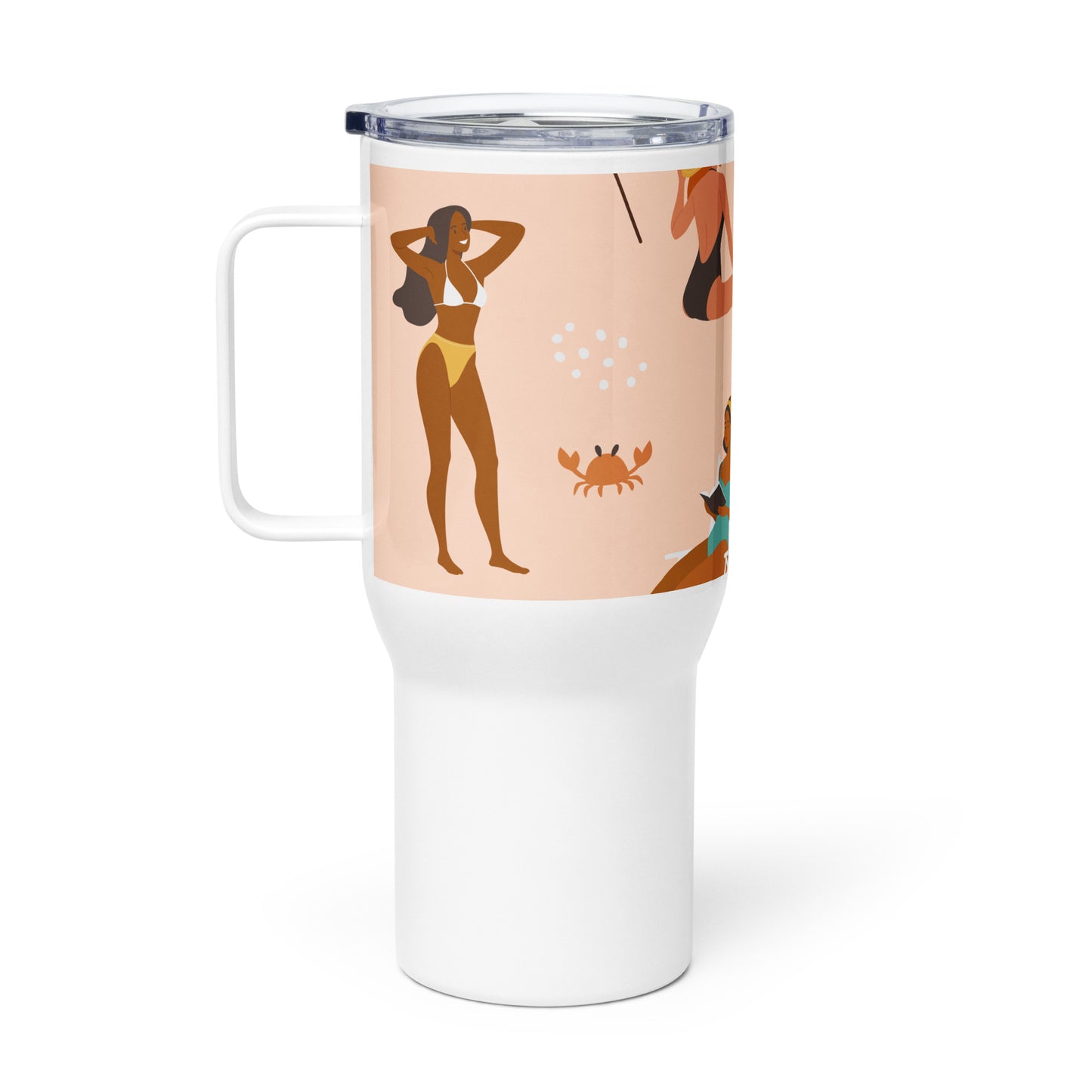 Mug isotherme inox – Saumon – 25 & 40 oz – Anse intégrée & double-paroi durable – Femmes du Monde