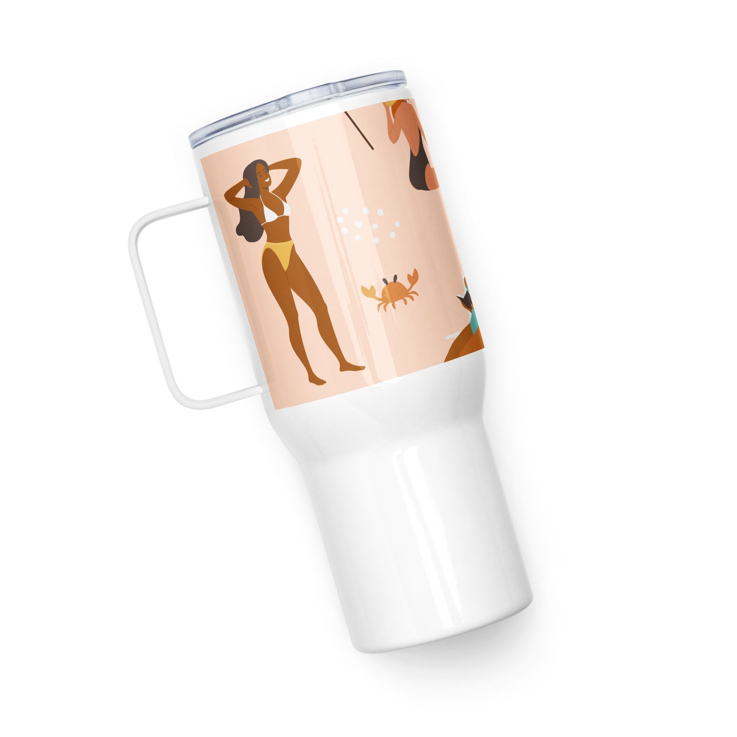 Mug isotherme inox – Saumon – 25 & 40 oz – Anse intégrée & double-paroi durable – Femmes du Monde