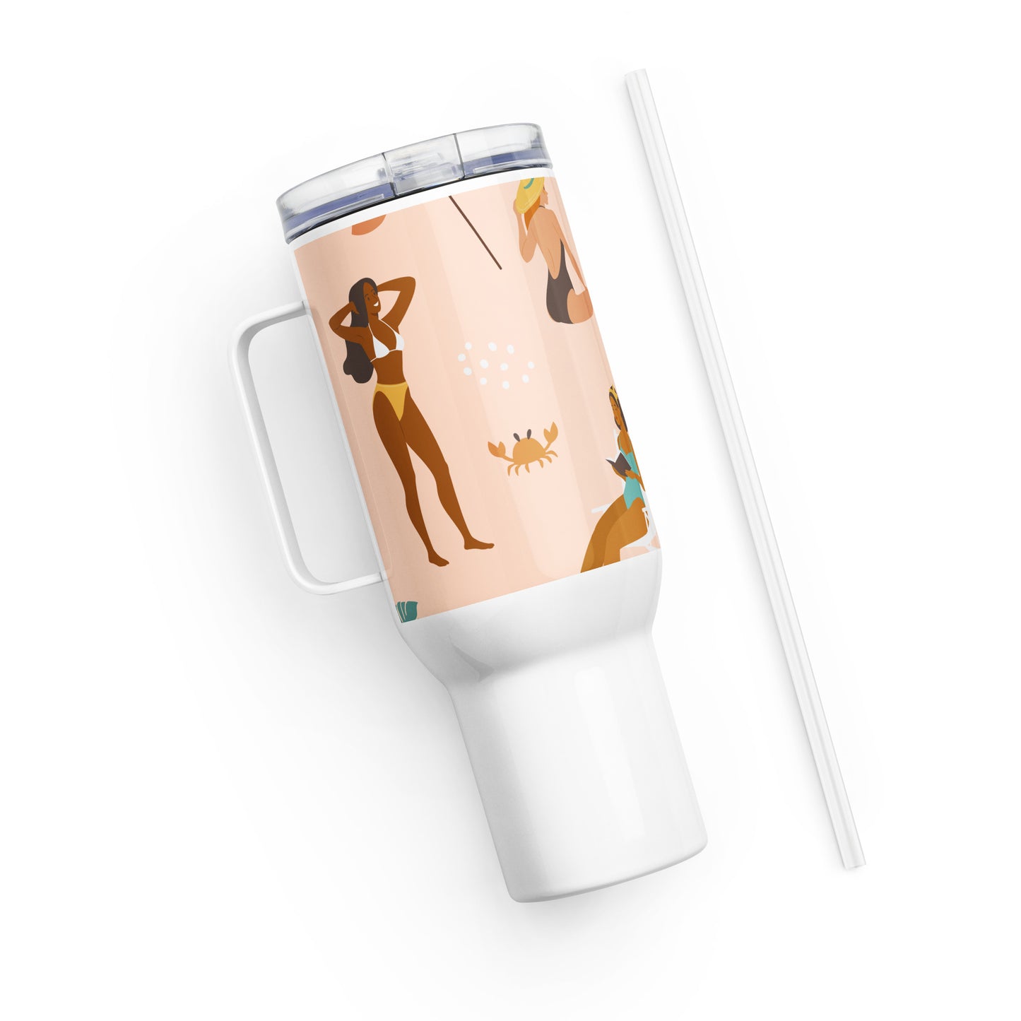 Mug isotherme inox – Saumon – 25 & 40 oz – Anse intégrée & double-paroi durable – Femmes du Monde