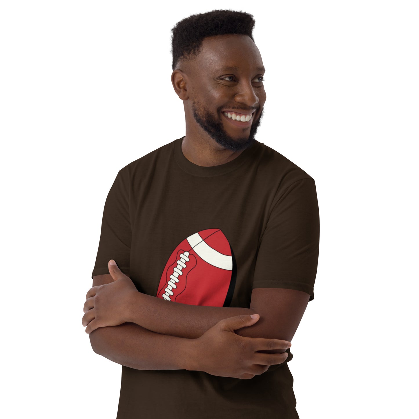 T-shirt pour homme à col rond, manches courtes – 100% coton, motif imprimé – Ballon Américain