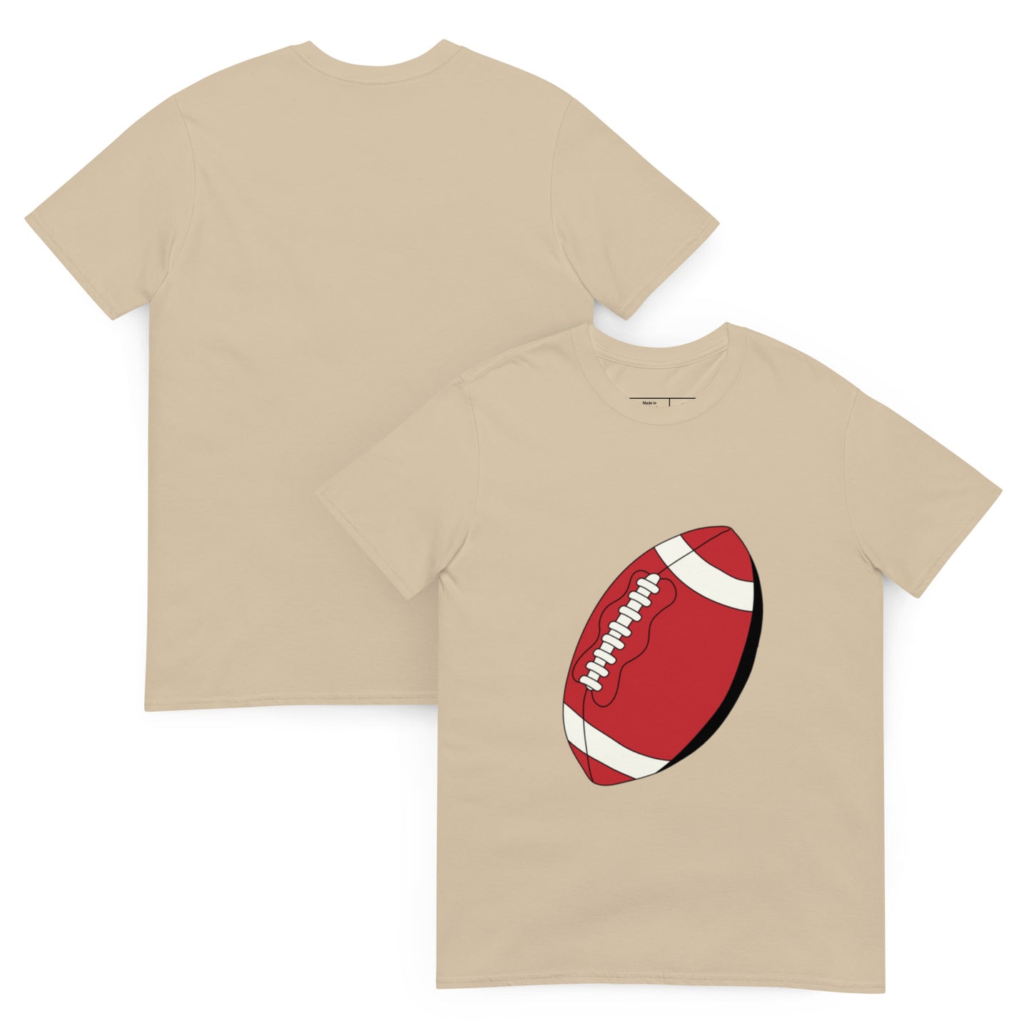 T-shirt pour homme à col rond, manches courtes – 100% coton, motif imprimé – Ballon Américain