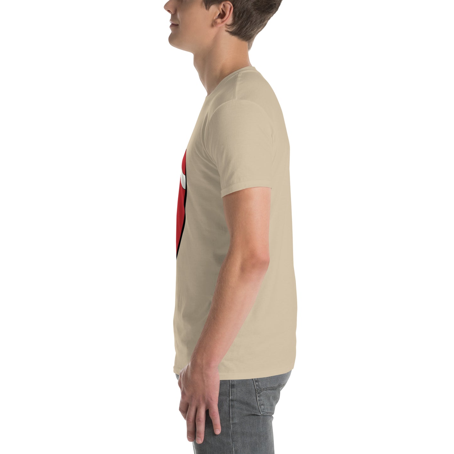 T-shirt pour homme à col rond, manches courtes – 100% coton, motif imprimé – Ballon Américain