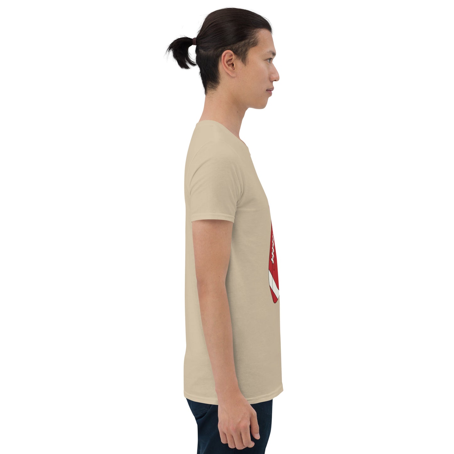 T-shirt pour homme à col rond, manches courtes – 100% coton, motif imprimé – Ballon Américain