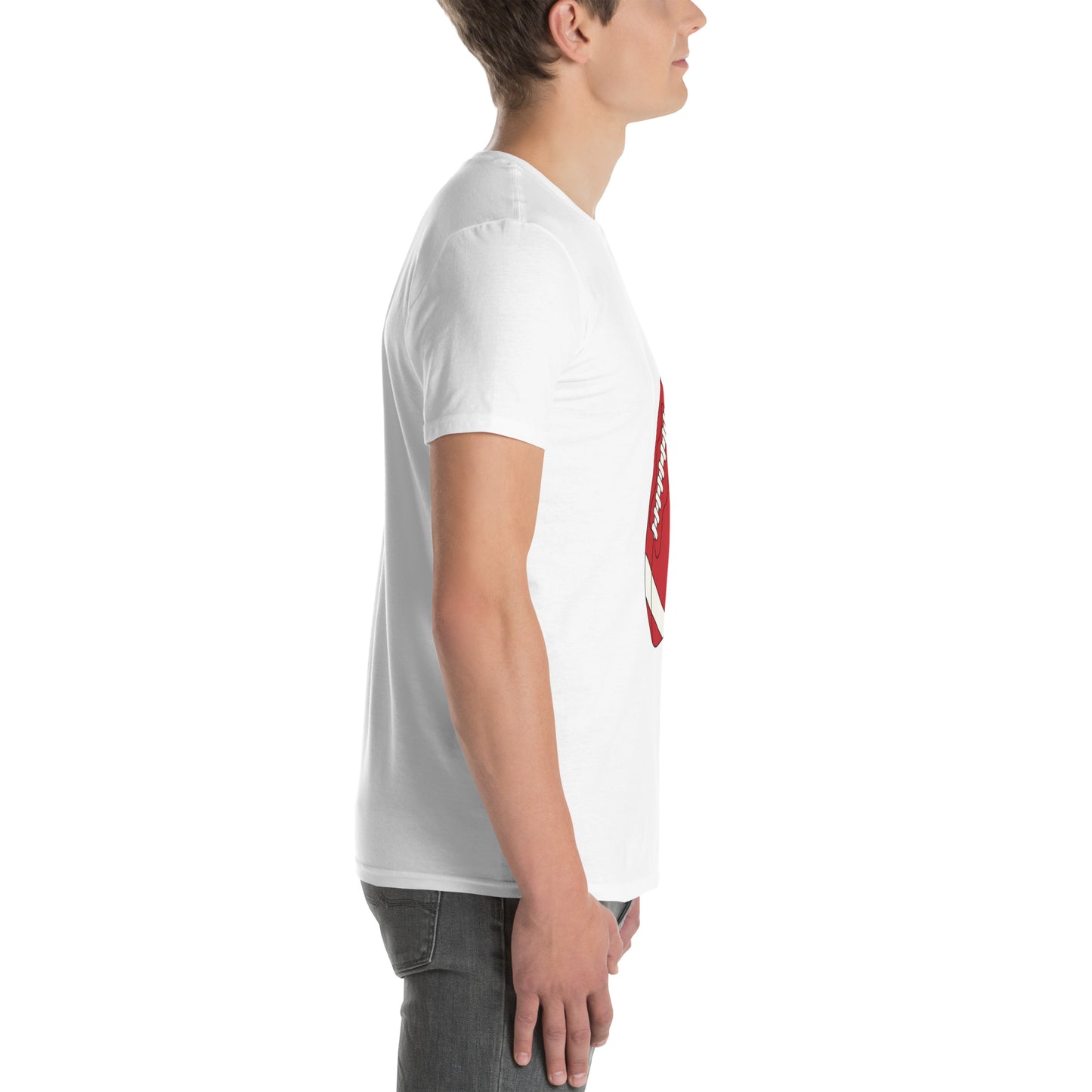 T-shirt pour homme à col rond, manches courtes – 100% coton, motif imprimé – Ballon Américain
