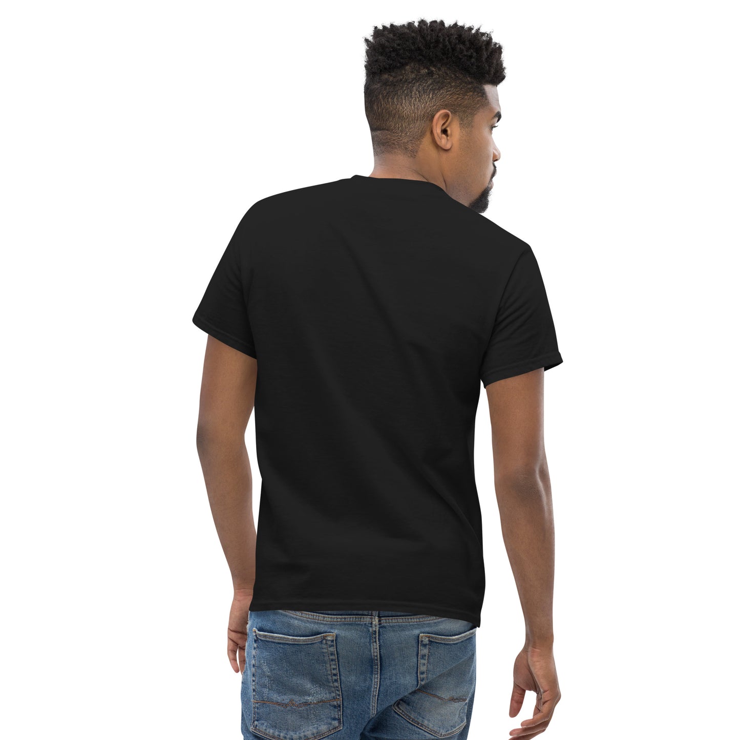 T-shirt pour homme à col rond, manches courtes – 100% coton, motif brodé "Cœur Déjà Pris"
