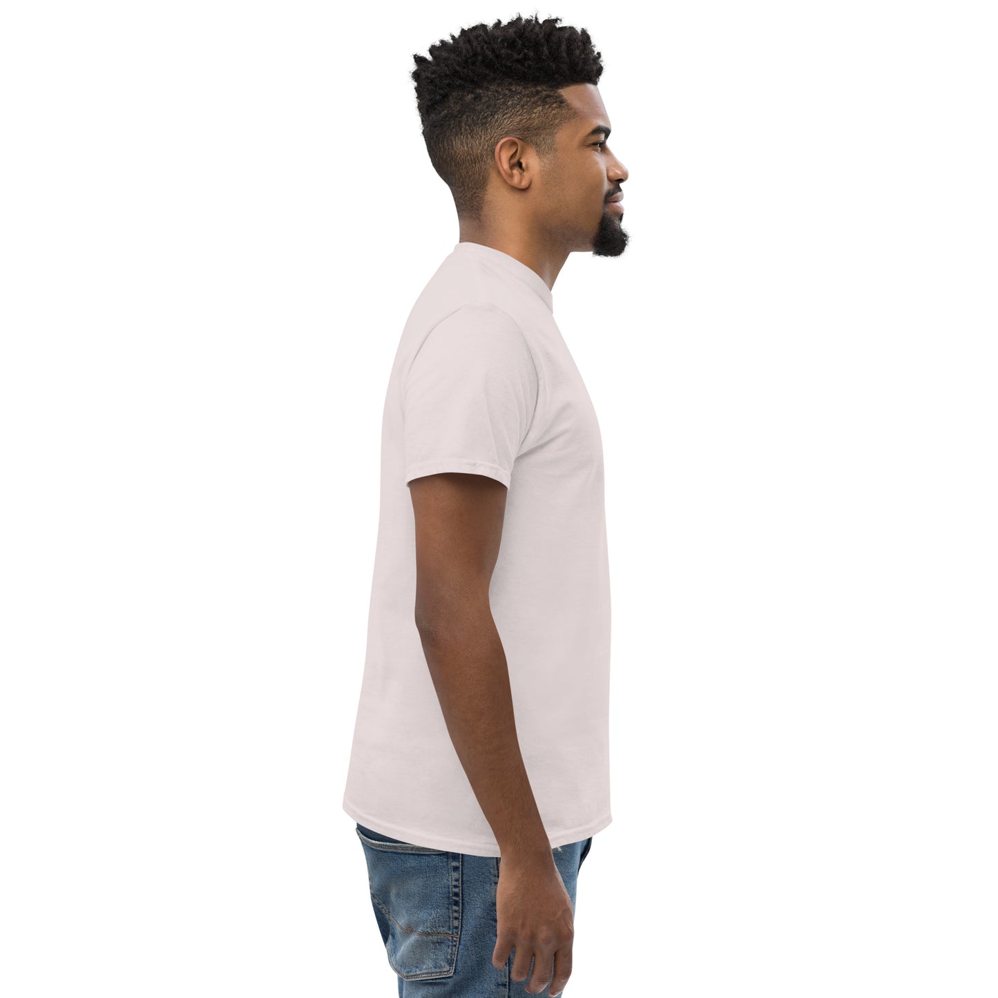 T-shirt pour homme à col rond, manches courtes – 100% coton, motif brodé "Cœur Déjà Pris"