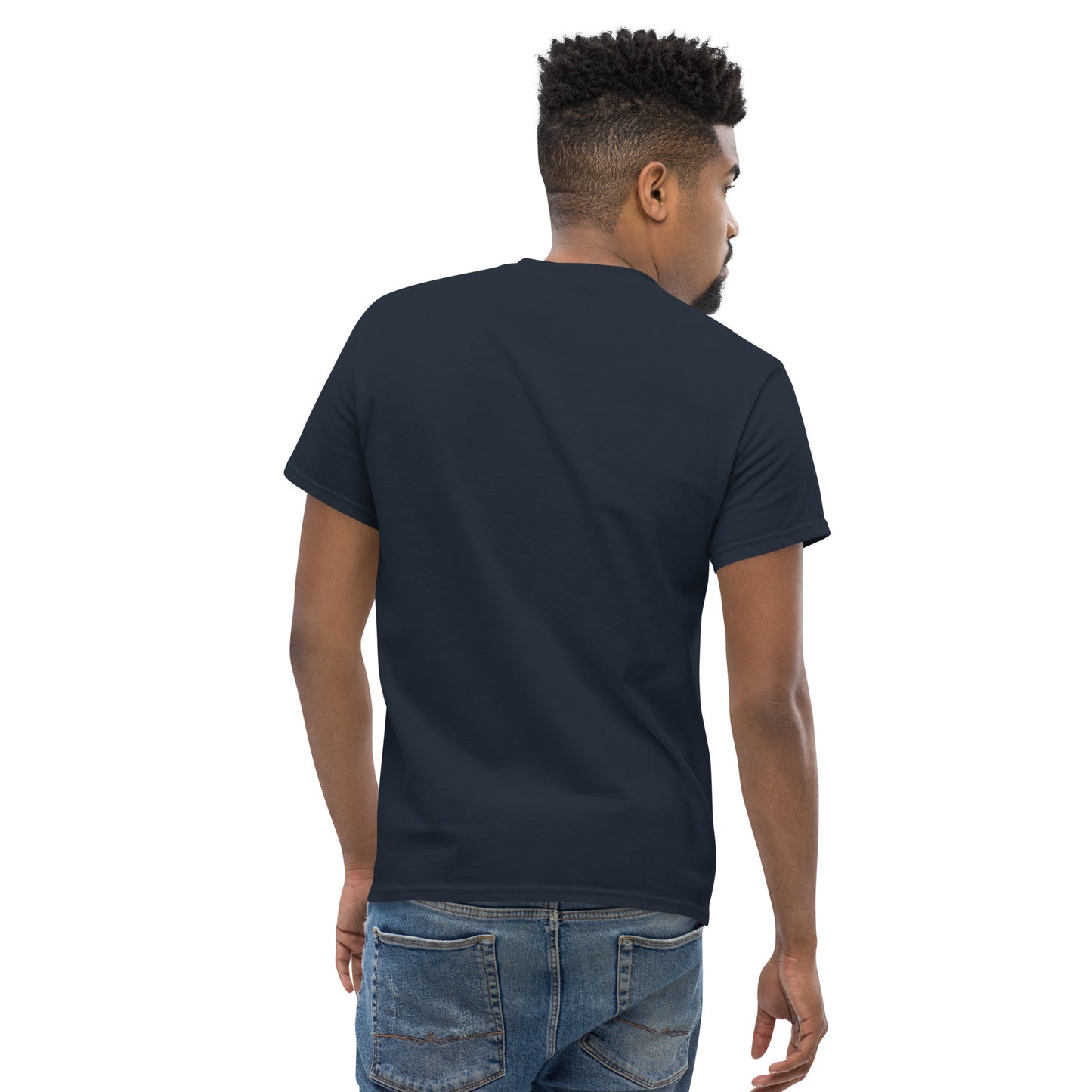 T-shirt pour homme à col rond, manches courtes – 100% coton, motif brodé "Cœur Déjà Pris"