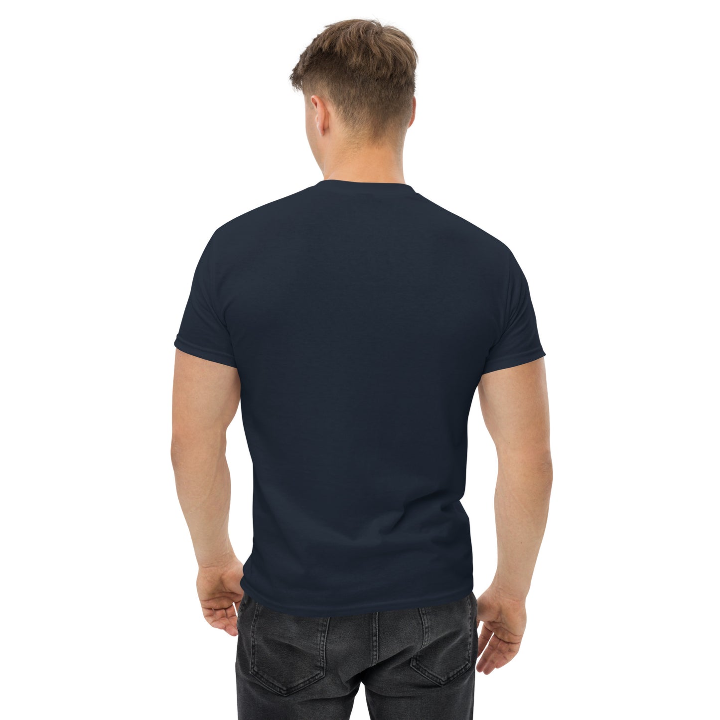 T-shirt pour homme à col rond, manches courtes – 100% coton, motif brodé "Cœur Déjà Pris"