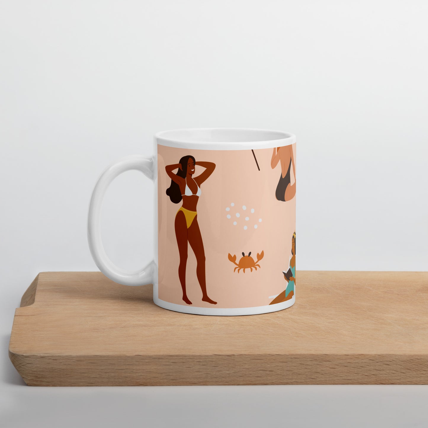 Mug en céramique – Saumon – Formats 11, 15, 20 oz, design élégant pour bureau & cuisine – Femmes du Monde