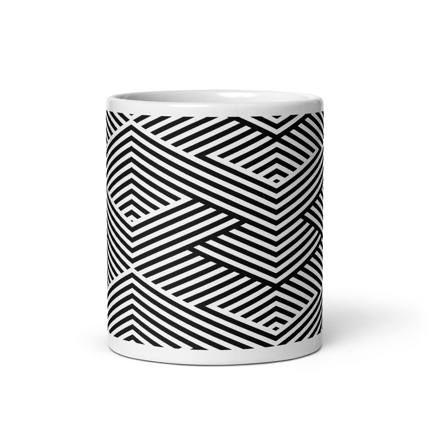 Mug en céramique – Blanc & Noir – Formats 11, 15, 20 oz, design élégant pour bureau & cuisine - Graphique