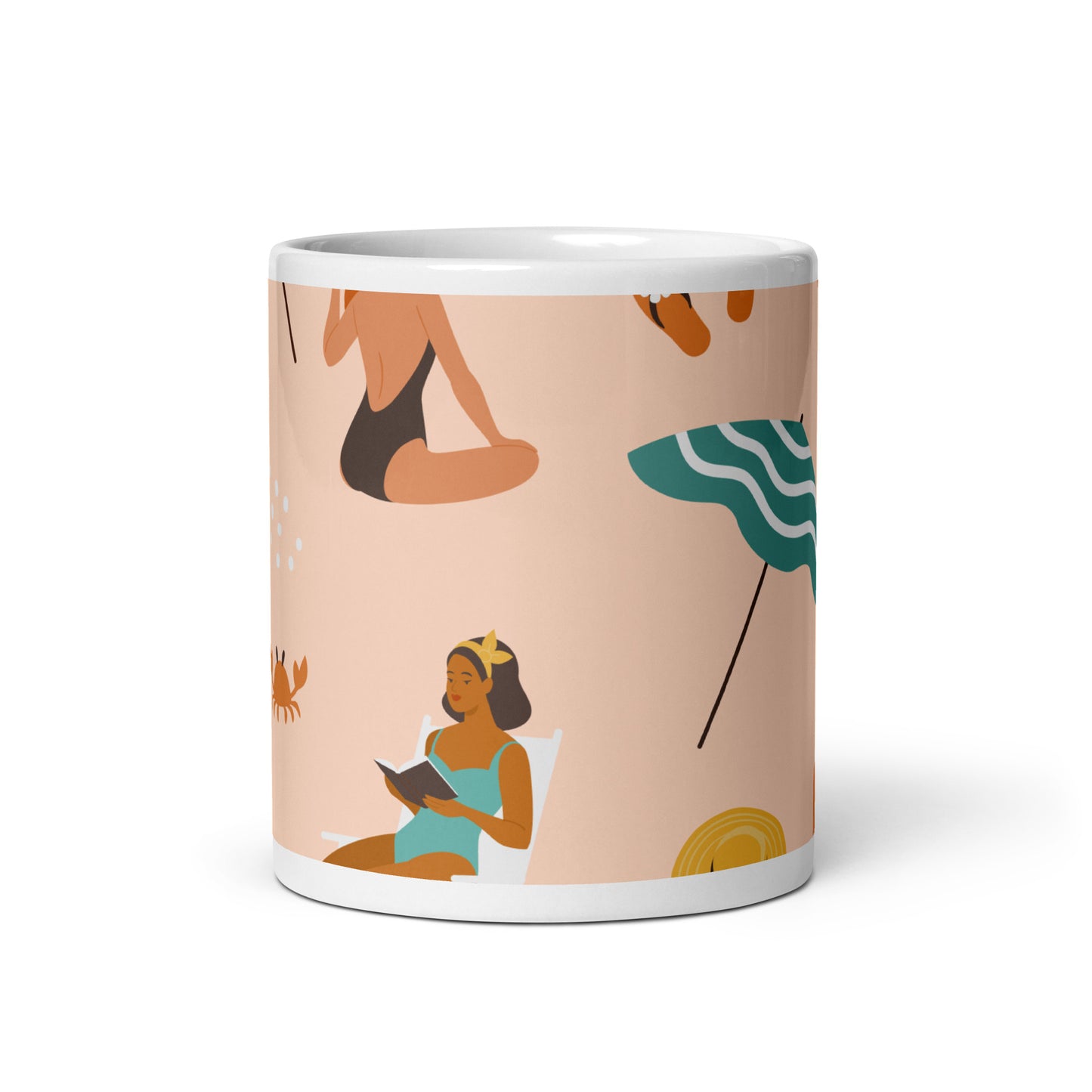 Mug en céramique – Saumon – Formats 11, 15, 20 oz, design élégant pour bureau & cuisine – Femmes du Monde