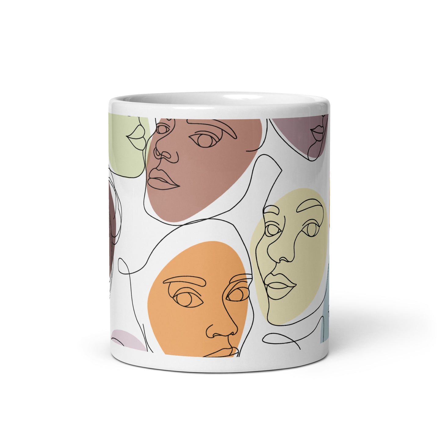 Mug en céramique – Multicouleur – Formats 11, 15, 20 oz, design élégant pour bureau & cuisine – Calligraphie Minimaliste