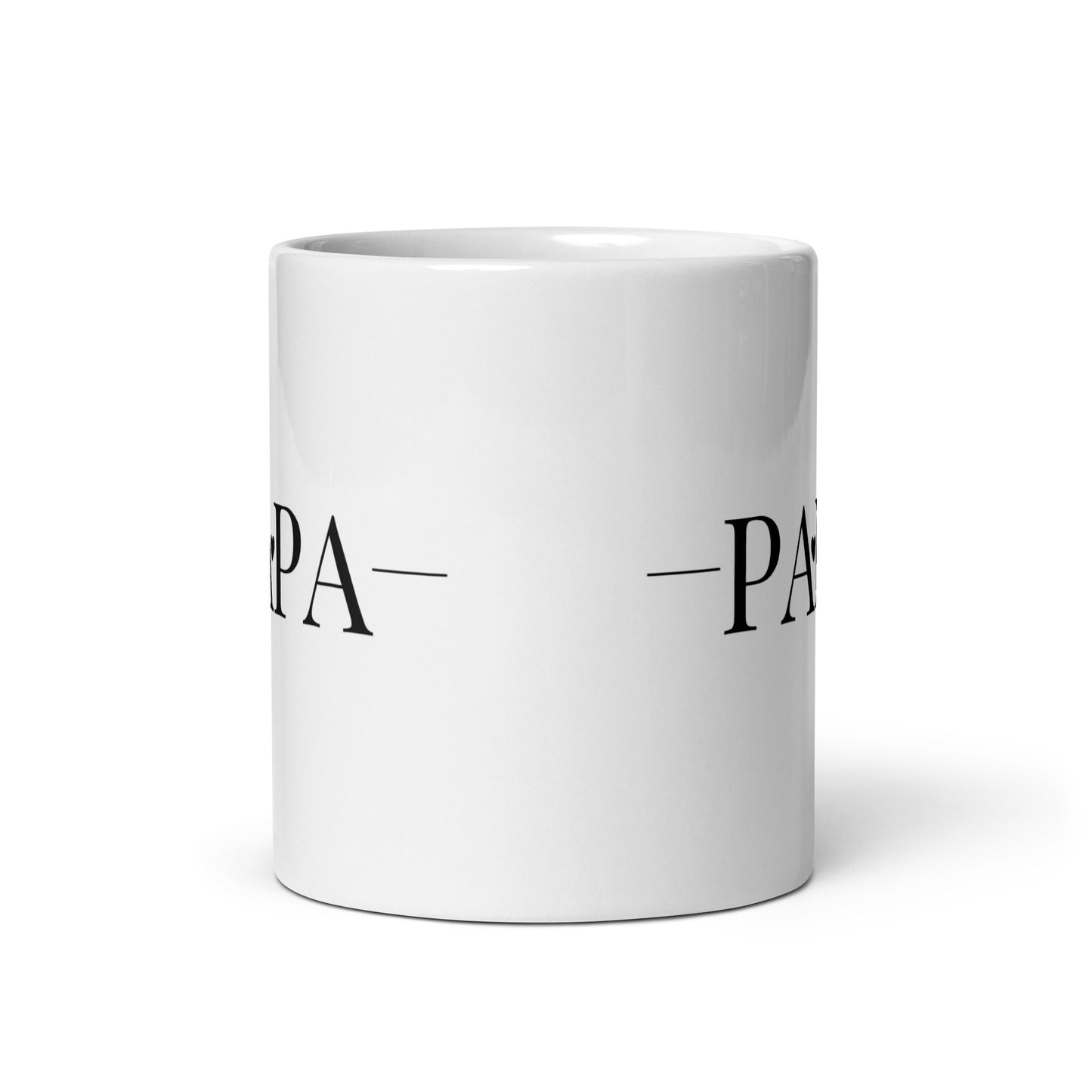 Mug en céramique – Blanc – Formats 11, 15, 20 oz, design élégant pour bureau & cuisine – Papa