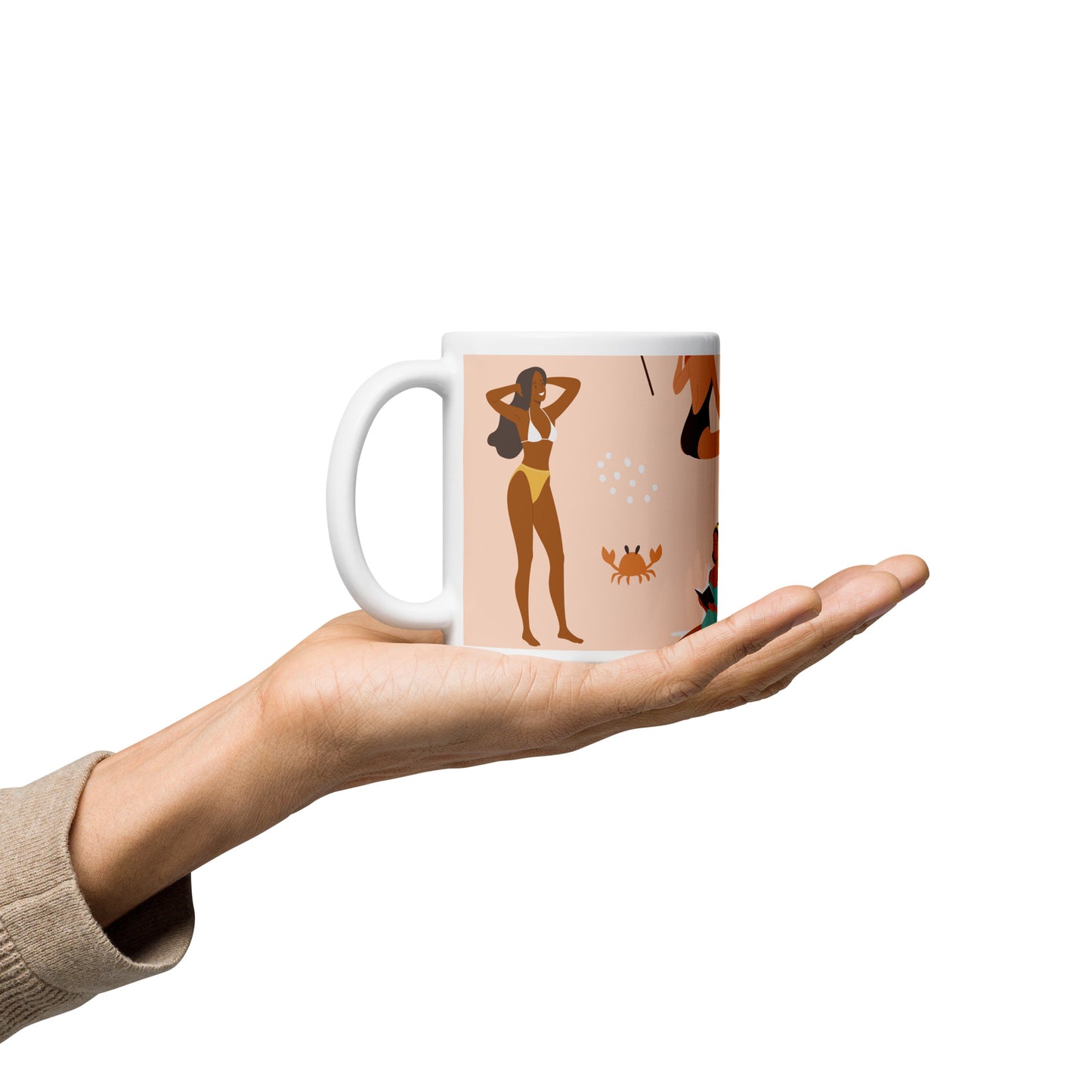 Mug en céramique – Saumon – Formats 11, 15, 20 oz, design élégant pour bureau & cuisine – Femmes du Monde