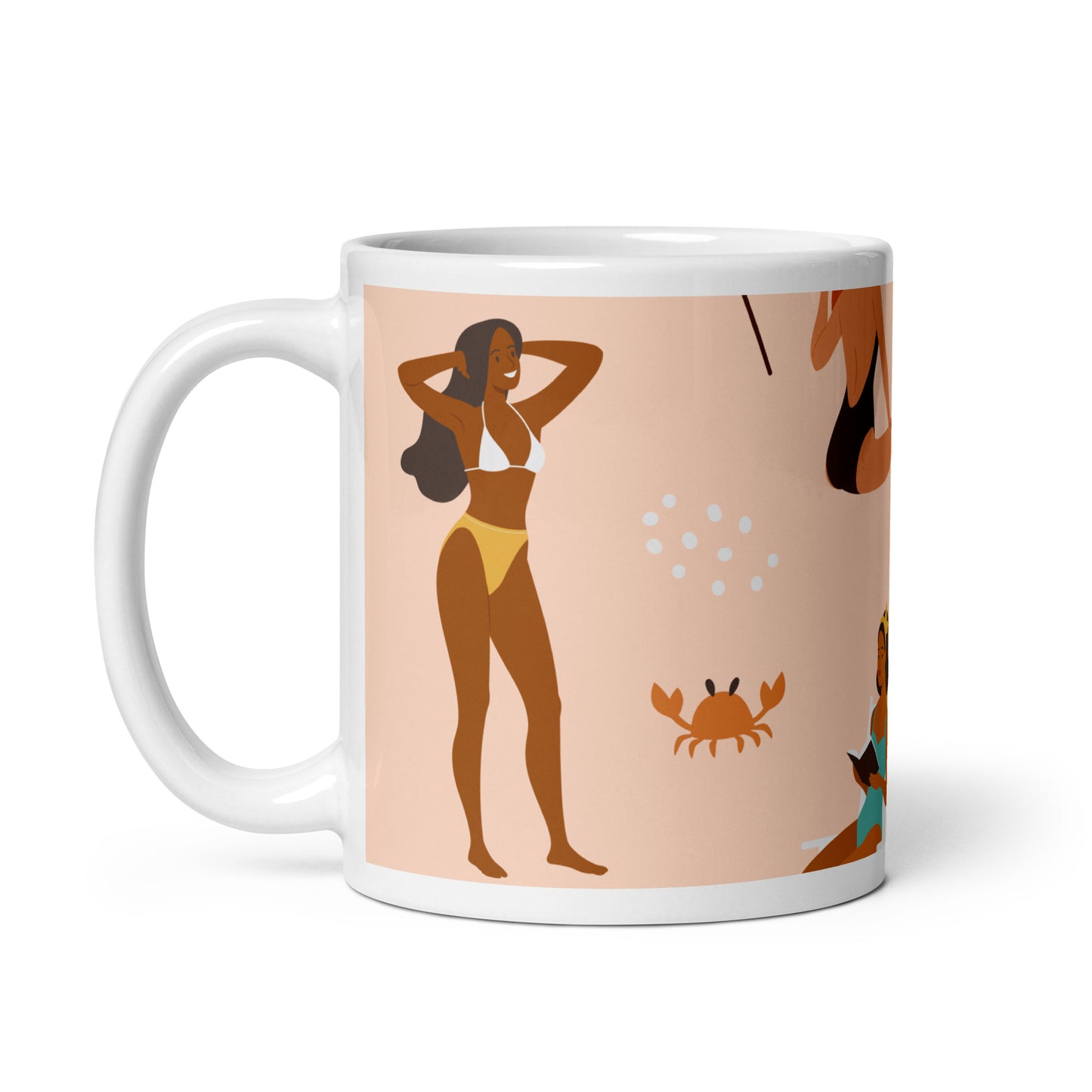 Mug en céramique – Saumon – Formats 11, 15, 20 oz, design élégant pour bureau & cuisine – Femmes du Monde