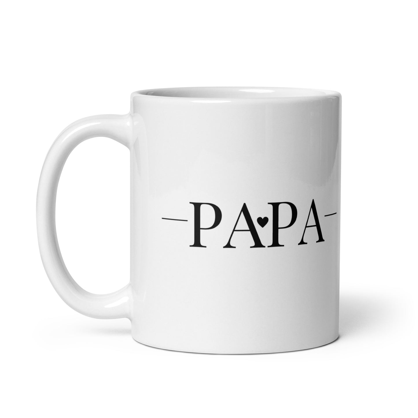 Mug en céramique – Blanc – Formats 11, 15, 20 oz, design élégant pour bureau & cuisine – Papa