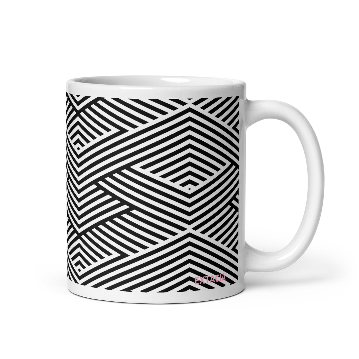 Mug en céramique – Blanc & Noir – Formats 11, 15, 20 oz, design élégant pour bureau & cuisine - Graphique