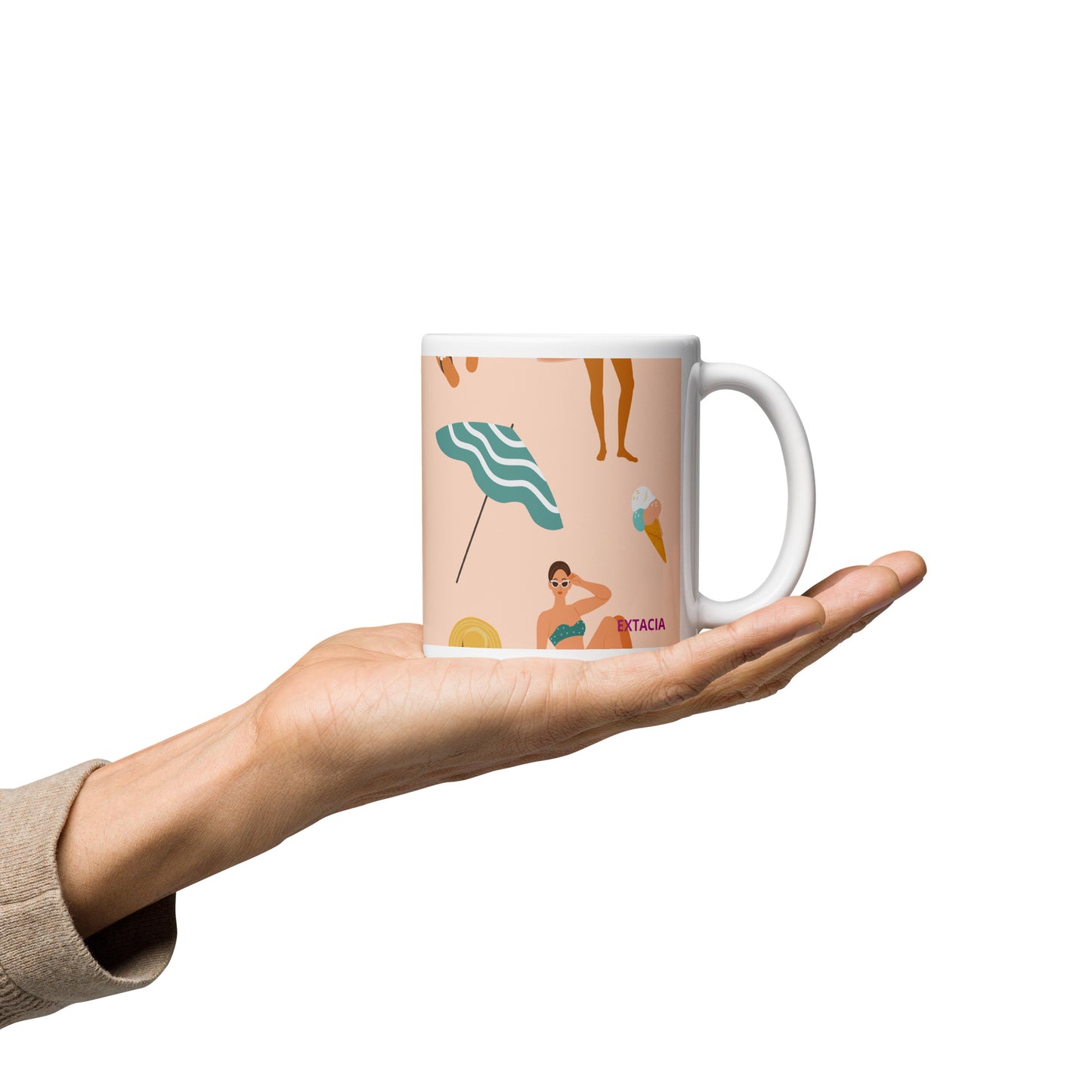 Mug en céramique – Saumon – Formats 11, 15, 20 oz, design élégant pour bureau & cuisine – Femmes du Monde