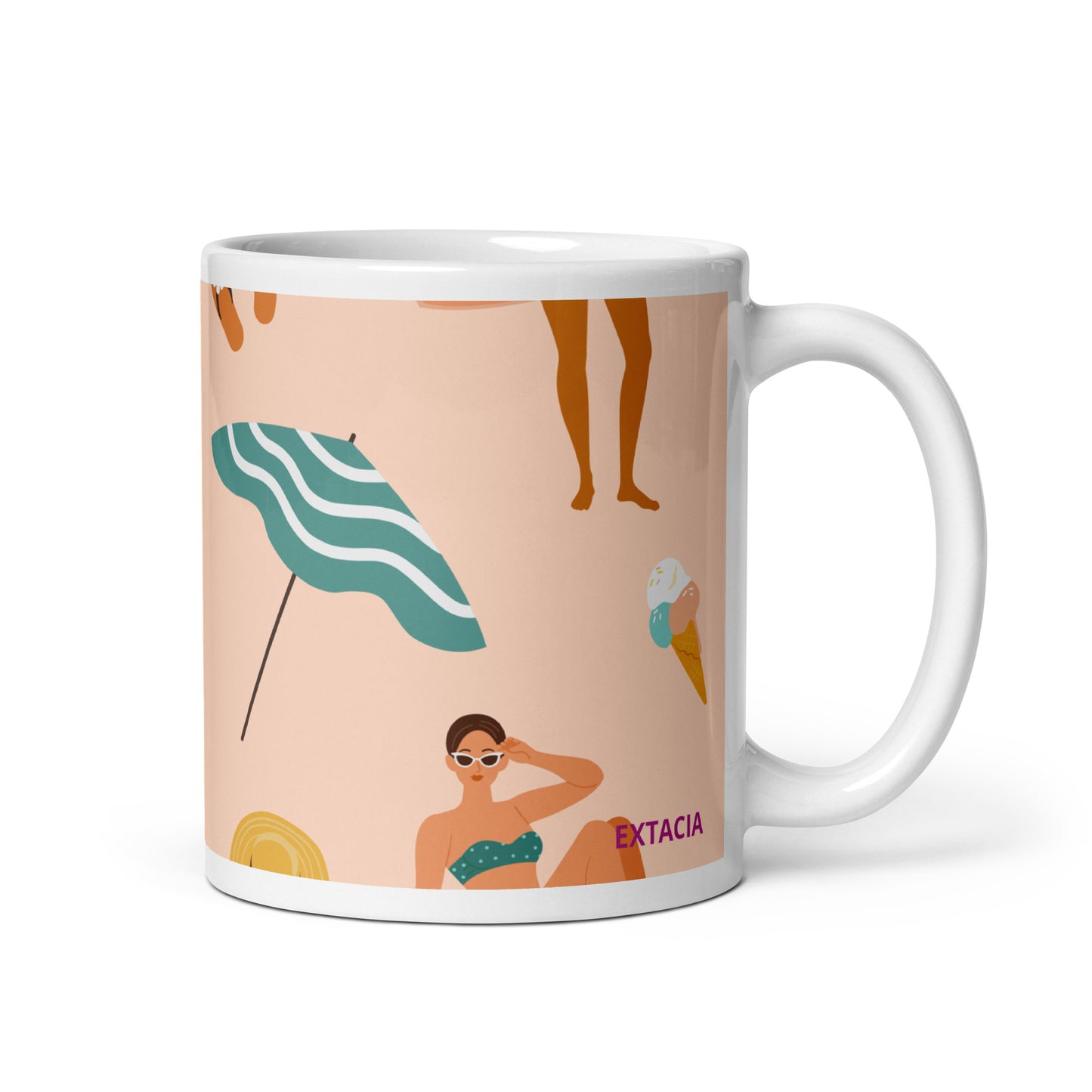 Mug en céramique – Saumon – Formats 11, 15, 20 oz, design élégant pour bureau & cuisine – Femmes du Monde