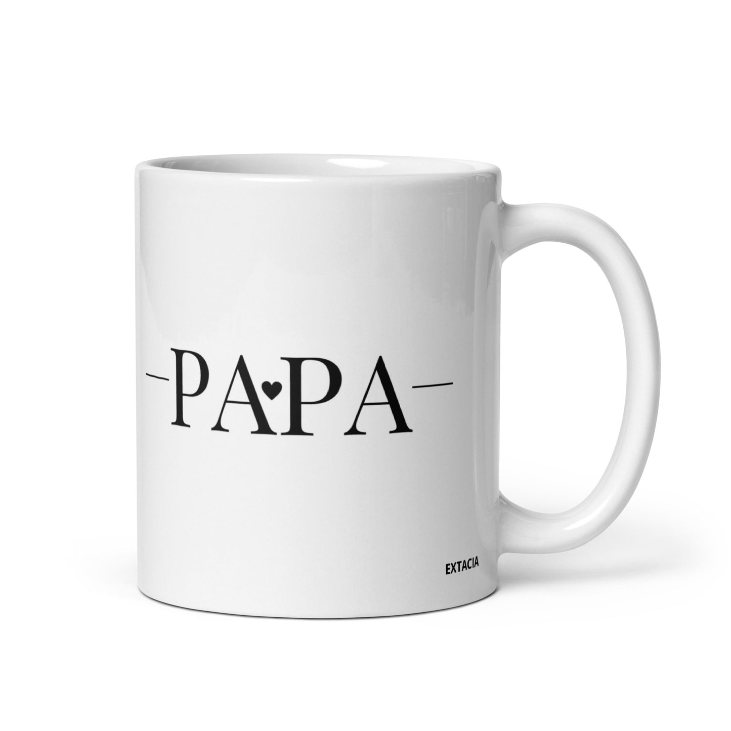 Mug en céramique – Blanc – Formats 11, 15, 20 oz, design élégant pour bureau & cuisine – Papa