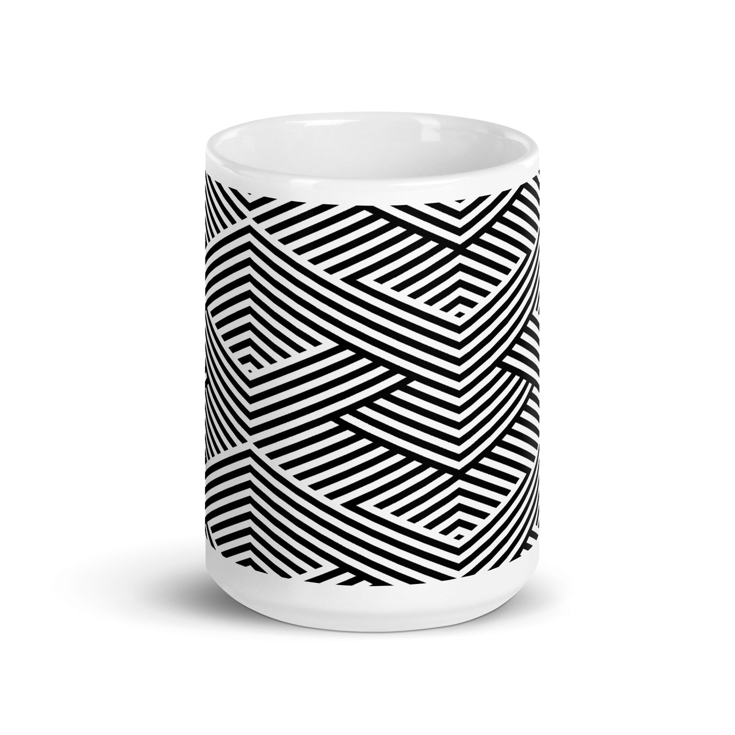 Mug en céramique – Blanc & Noir – Formats 11, 15, 20 oz, design élégant pour bureau & cuisine - Graphique