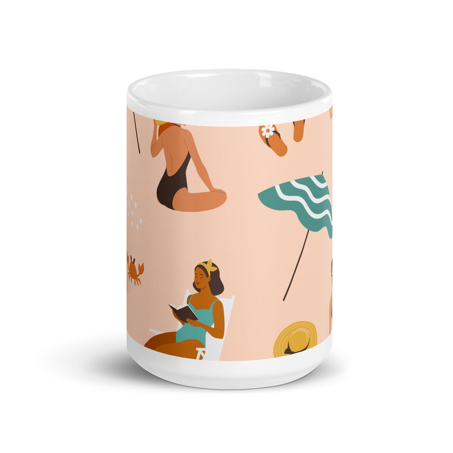 Mug en céramique – Saumon – Formats 11, 15, 20 oz, design élégant pour bureau & cuisine – Femmes du Monde