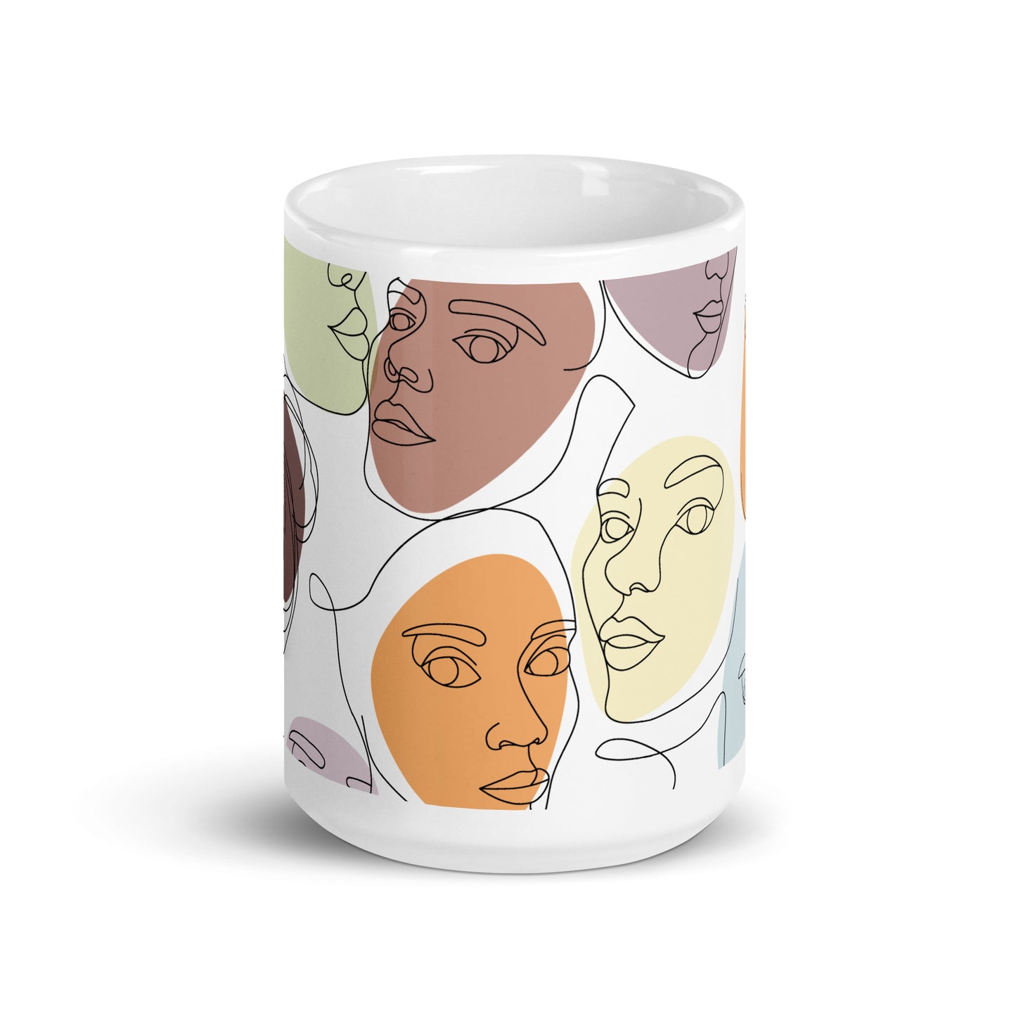 Mug en céramique – Multicouleur – Formats 11, 15, 20 oz, design élégant pour bureau & cuisine – Calligraphie Minimaliste