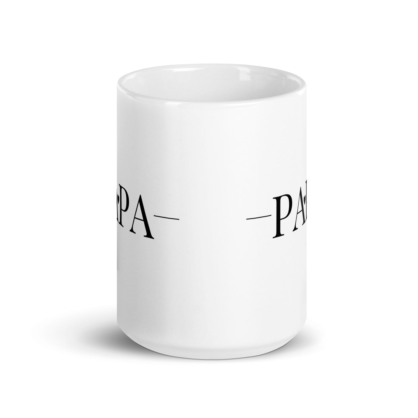 Mug en céramique – Blanc – Formats 11, 15, 20 oz, design élégant pour bureau & cuisine – Papa
