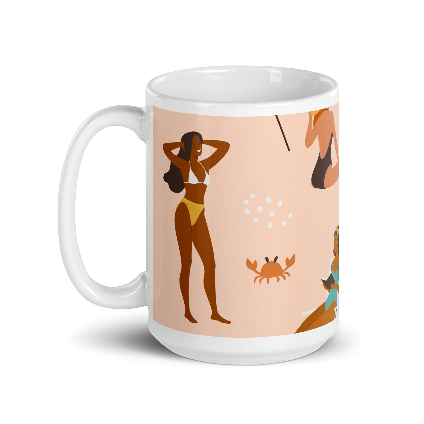Mug en céramique – Saumon – Formats 11, 15, 20 oz, design élégant pour bureau & cuisine – Femmes du Monde