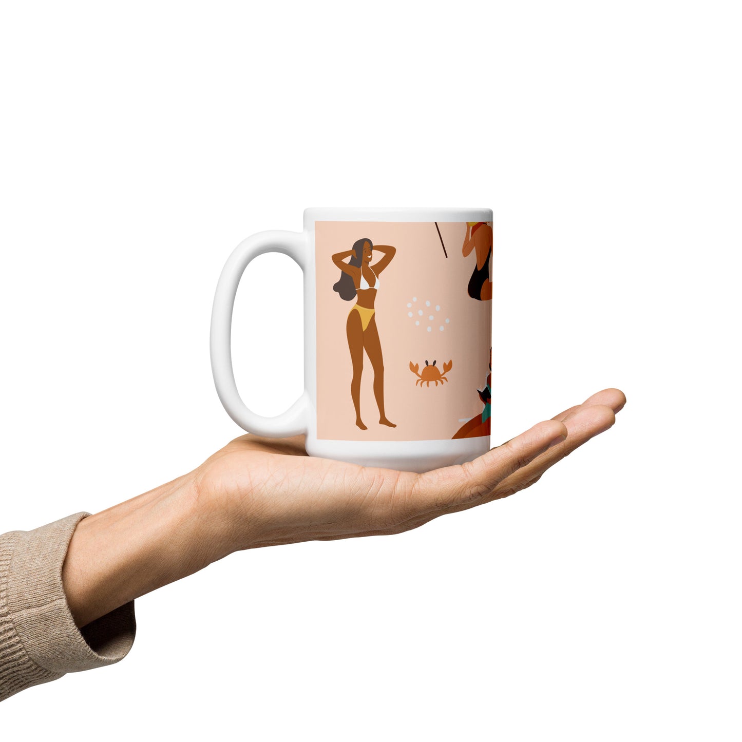 Mug en céramique – Saumon – Formats 11, 15, 20 oz, design élégant pour bureau & cuisine – Femmes du Monde