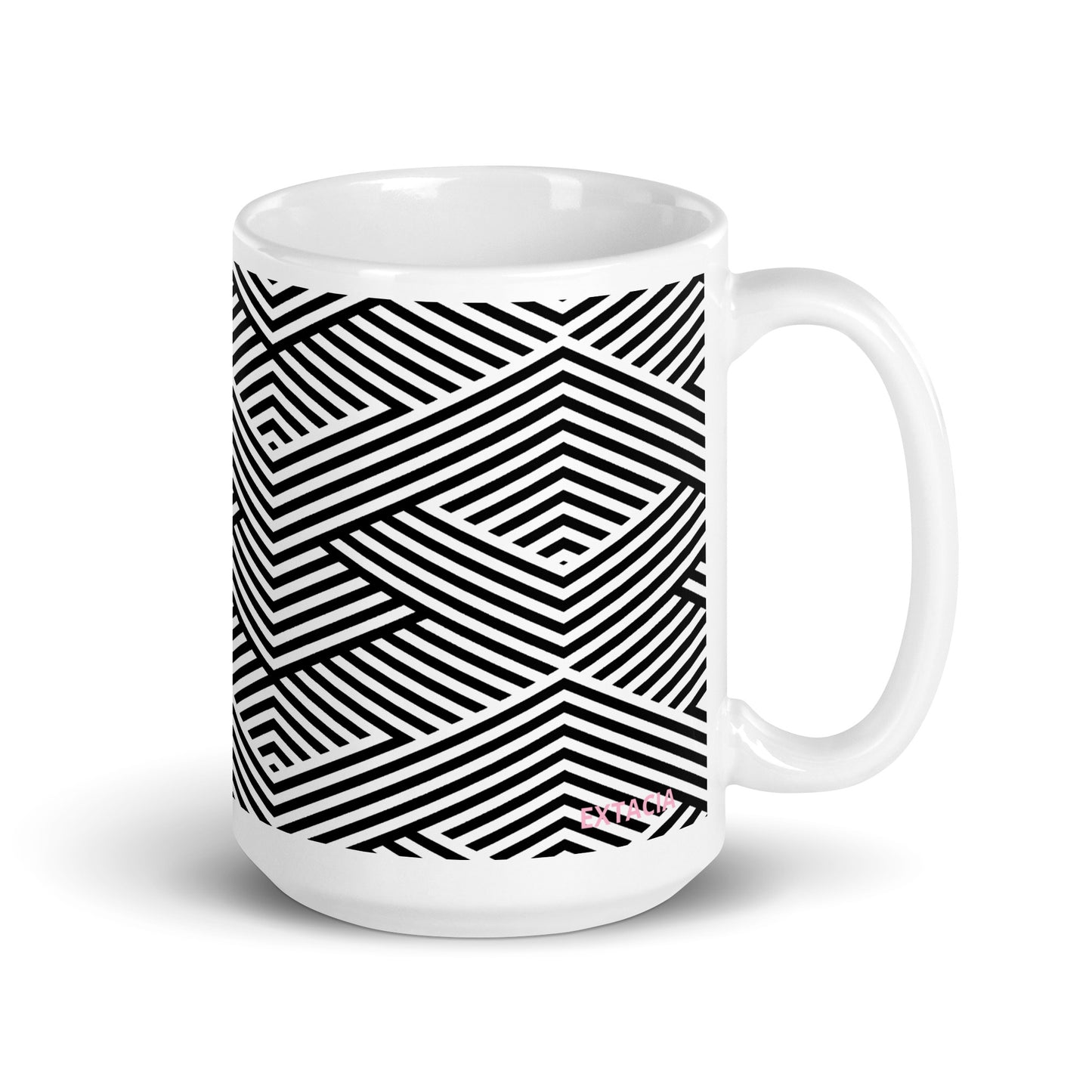 Mug en céramique – Blanc & Noir – Formats 11, 15, 20 oz, design élégant pour bureau & cuisine - Graphique