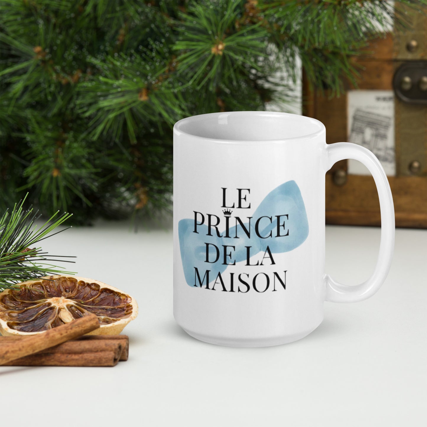 Mug en céramique – Blanc – Formats 11, 15, 20 oz, design élégant pour bureau & cuisine – Le Prince de la Maison